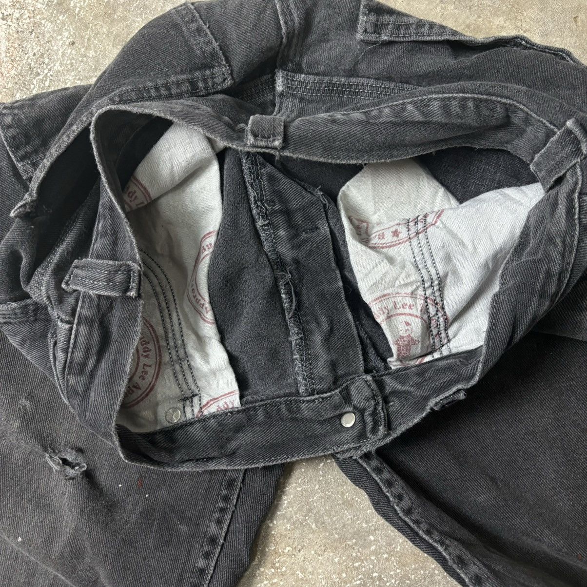 Lee × Vintage VINTAGE LEE DUNGAREE BLACK DENIM Size US 32 / EU 48 - 9 Thumbnail