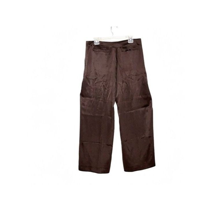 DKNY DKNY Silk Brown Wide Leg Pants Slacks sz 12 Size 34" / US 12 / IT 48 - 4 Thumbnail