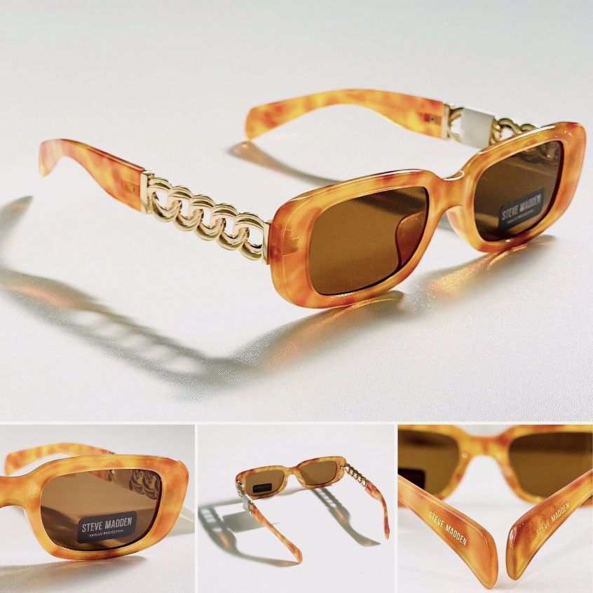 Steve Madden Steve Madden Sunglasses Felicia Orange Tortoise Rectangular Size ONE SIZE - 9 Thumbnail
