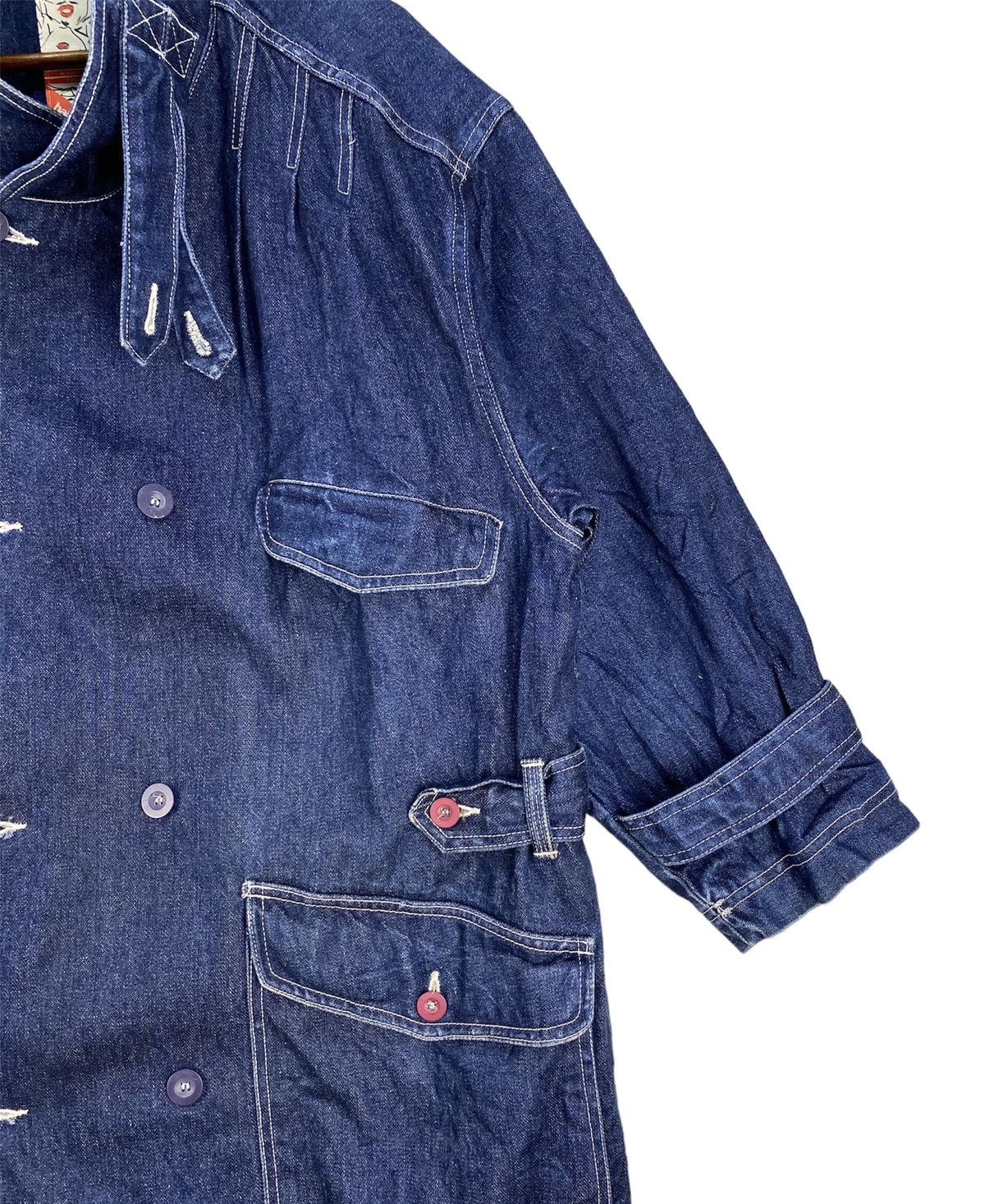 Japanese Brand Half Denime Jacket Size M / US 6-8 / IT 42-44 - 4 Thumbnail