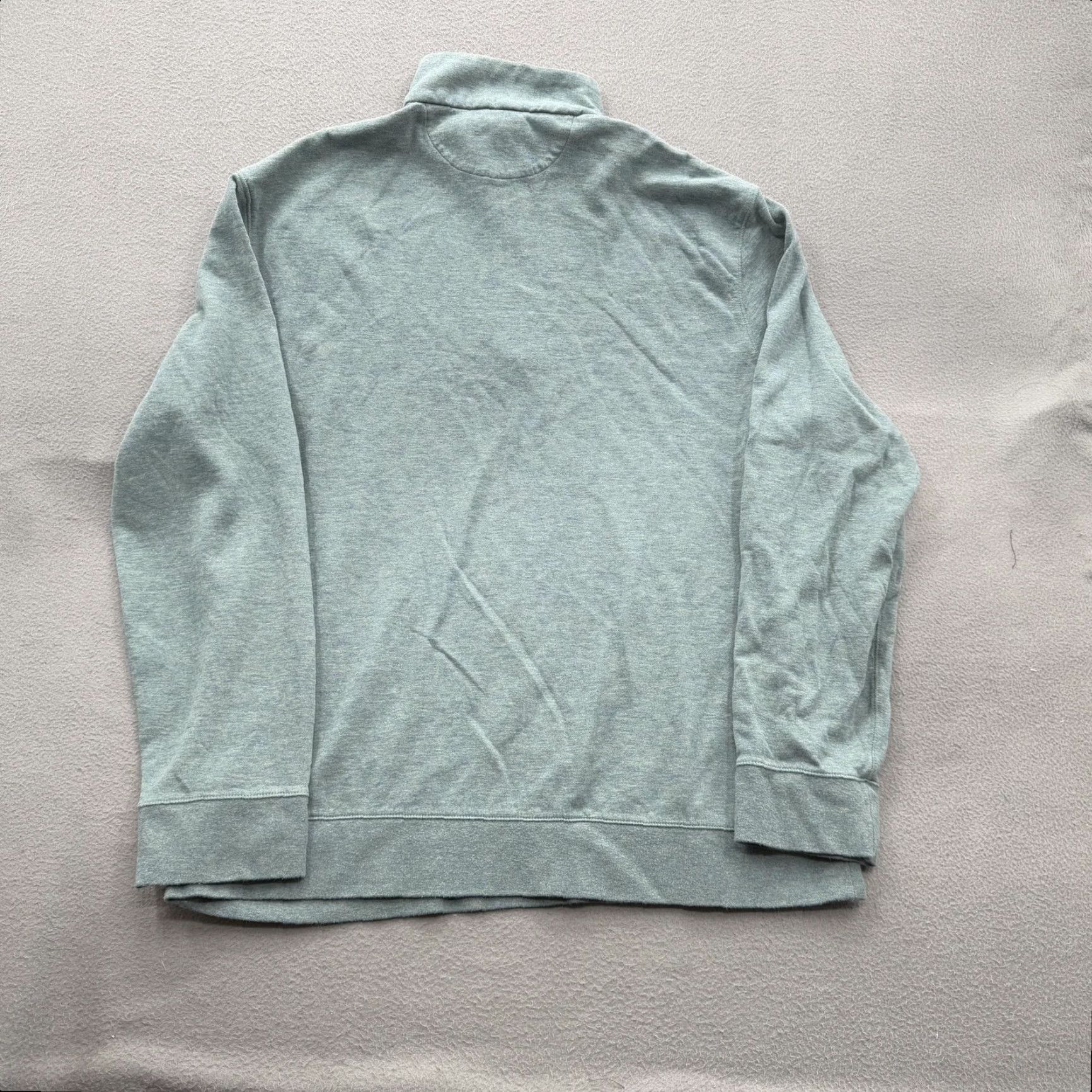 Polo Ralph Lauren Polo Ralph Lauren Sweatshirt Mens XL Green Pullover 1/4 Zip Solid Cotton Blend Casual Sweater Mens Regular Fall Winter Size US XL / EU 56 / 4 - 2 Thumbnail