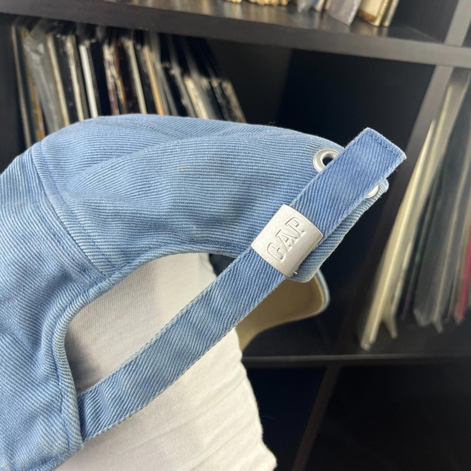Gap Vintage 90s Gap Strap Back Hat Medium Large Baby Blue Size ONE SIZE - 3 Thumbnail