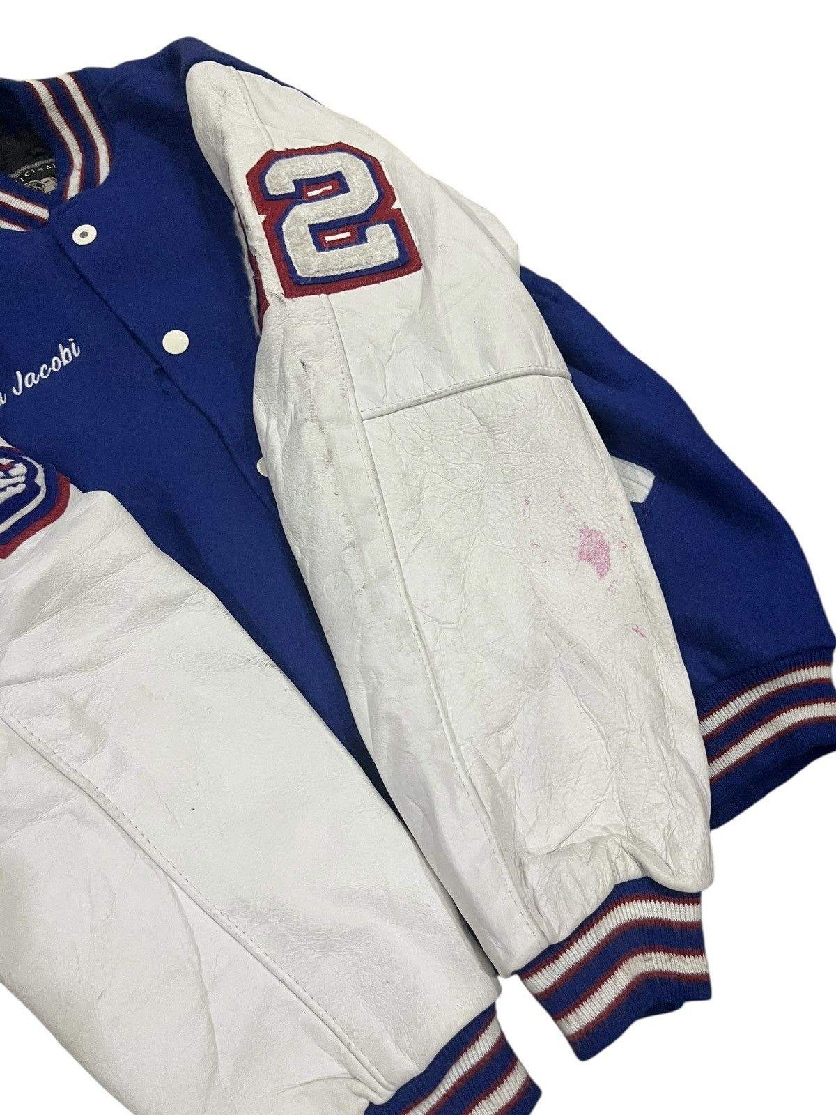 Holloway vintage HOLLOWAY varsity jaket sleeve leather Size US L / EU 52-54 / 3 - 6 Thumbnail