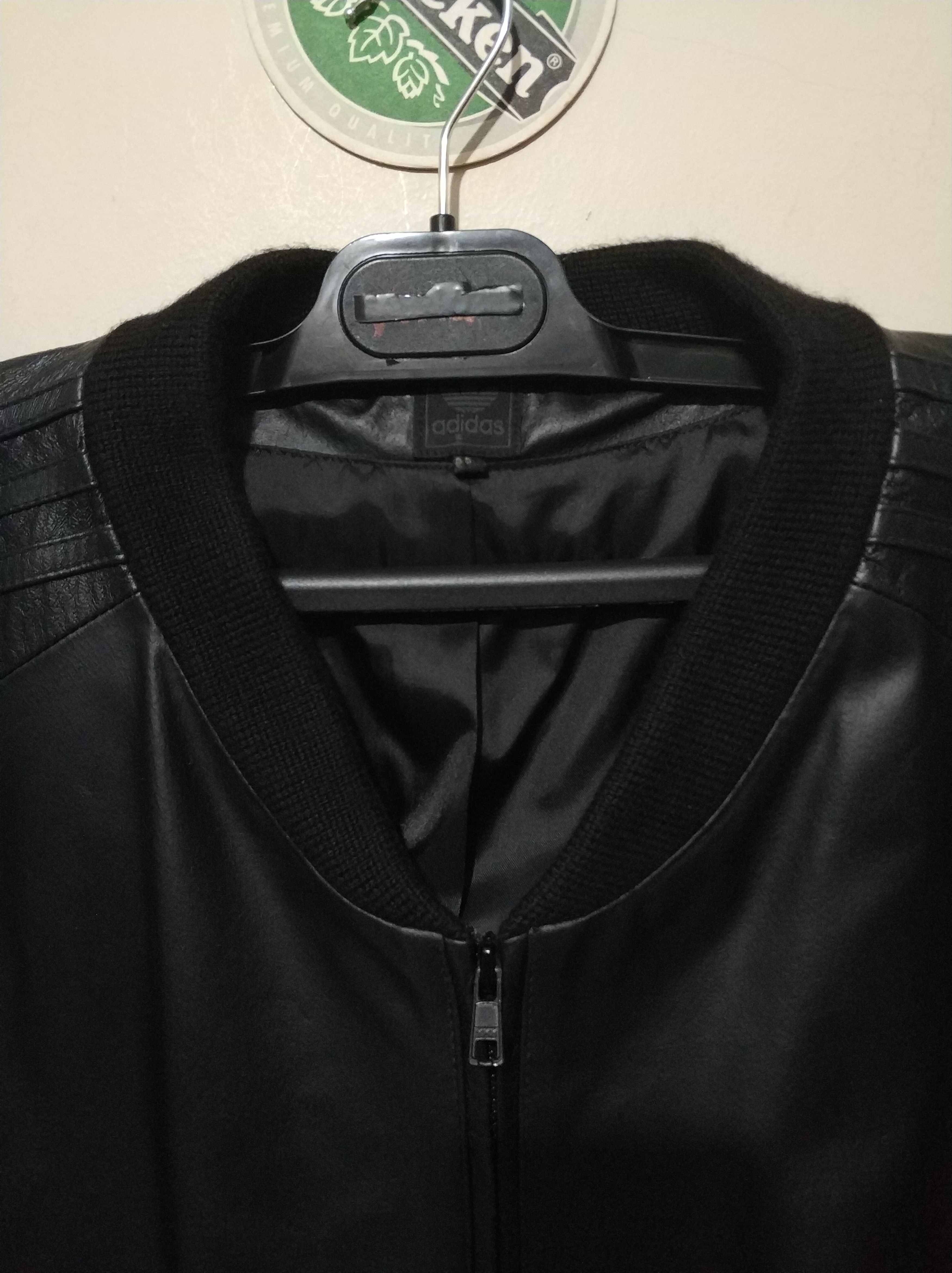 Adidas adidas Leather A15 3XL/4XL Gold Trefoil Vintage Jacket Size US XXL / EU 58 / 5 - 2 Thumbnail