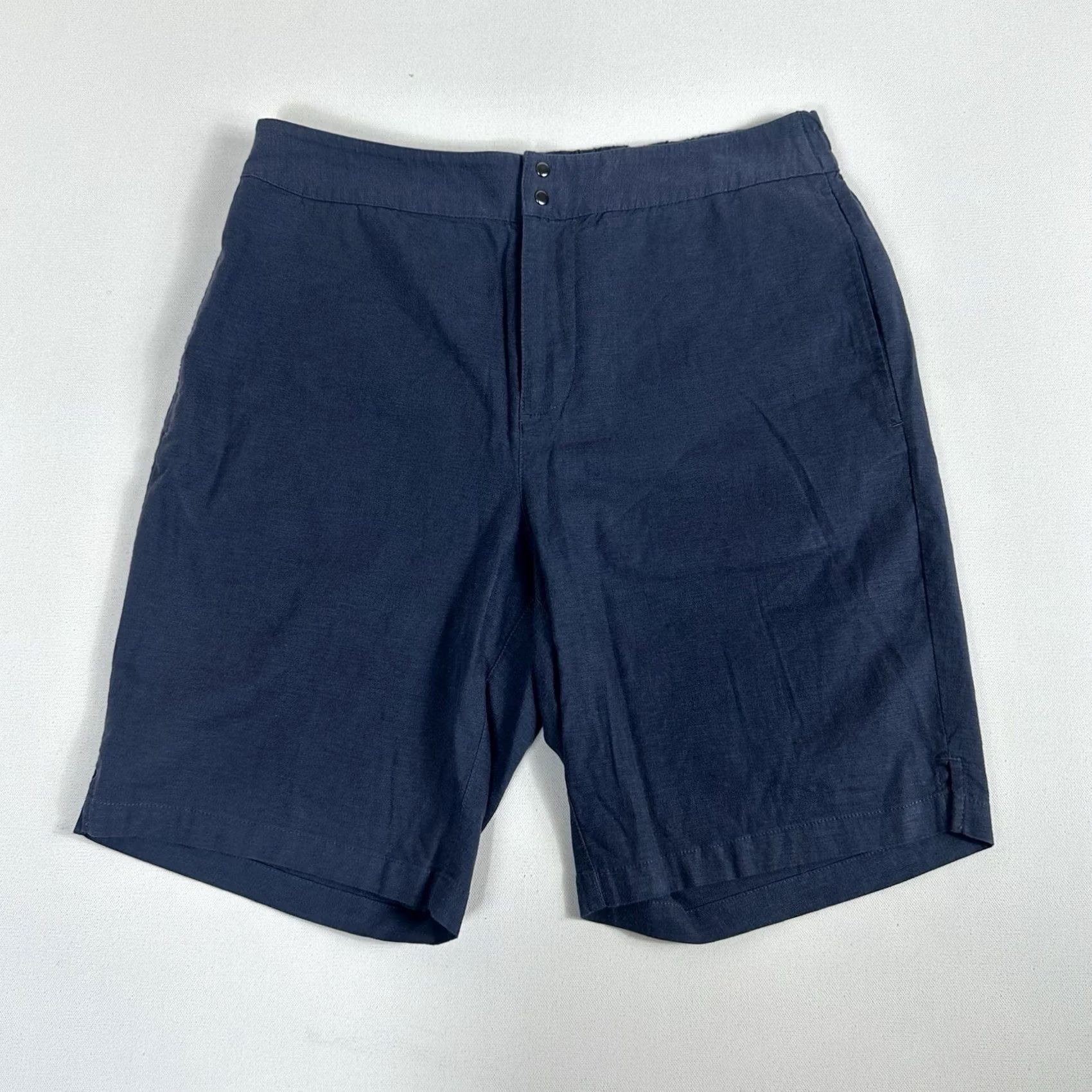 Paige PAIGE MENS KELCE BLUE LINEN BLEND SHORT SIZE 31 CASUAL PREPPY DEEP TIDES Size US 31 - 2 Thumbnail