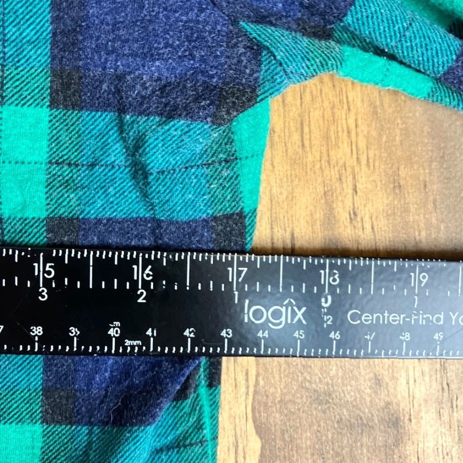 Talbots Talbots Womens Shirt Navy Green Plaid Boat Neck Long Sleeve Stretch Medium Size M / US 6-8 / IT 42-44 - 7 Thumbnail
