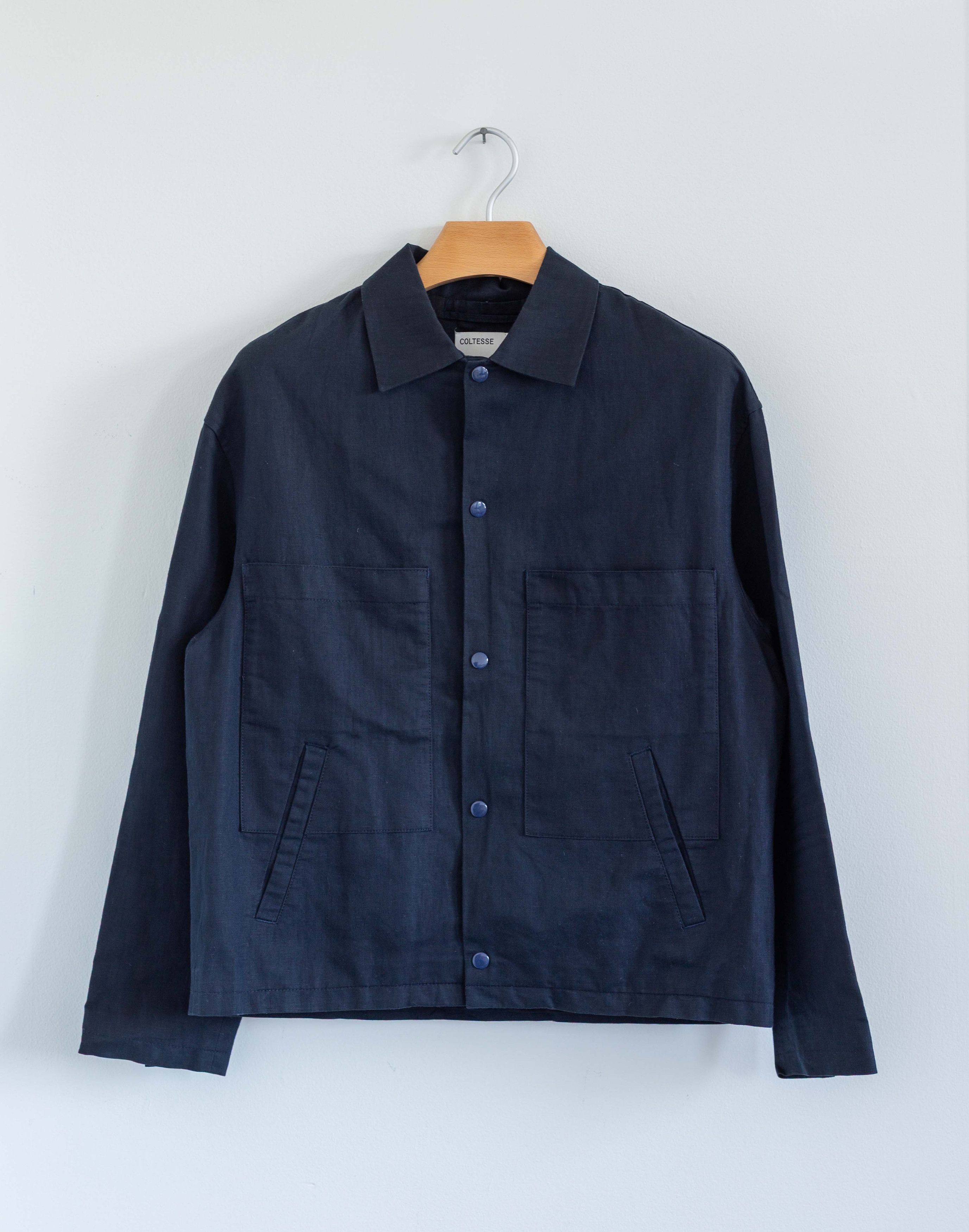Other COLTESSE Navy Blue Cotton Utility Overshirt Jacket Size US L / EU 52-54 / 3 - 1 Thumbnail