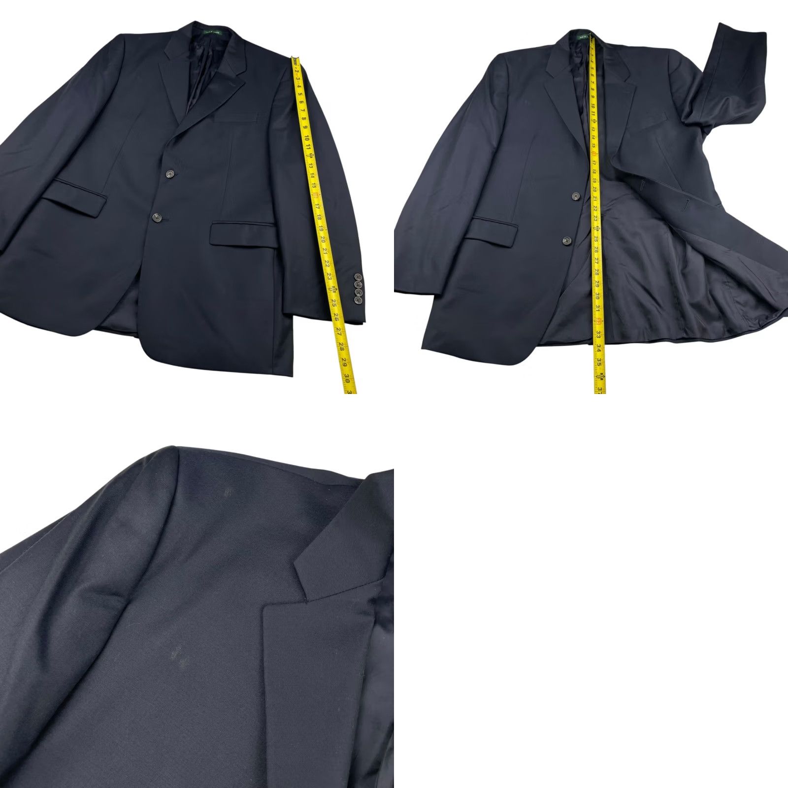Ralph Lauren Ralph Lauren LRL Men's 44L Navy Blue Wool Blazer 2-Button Size 44R - 9 Thumbnail
