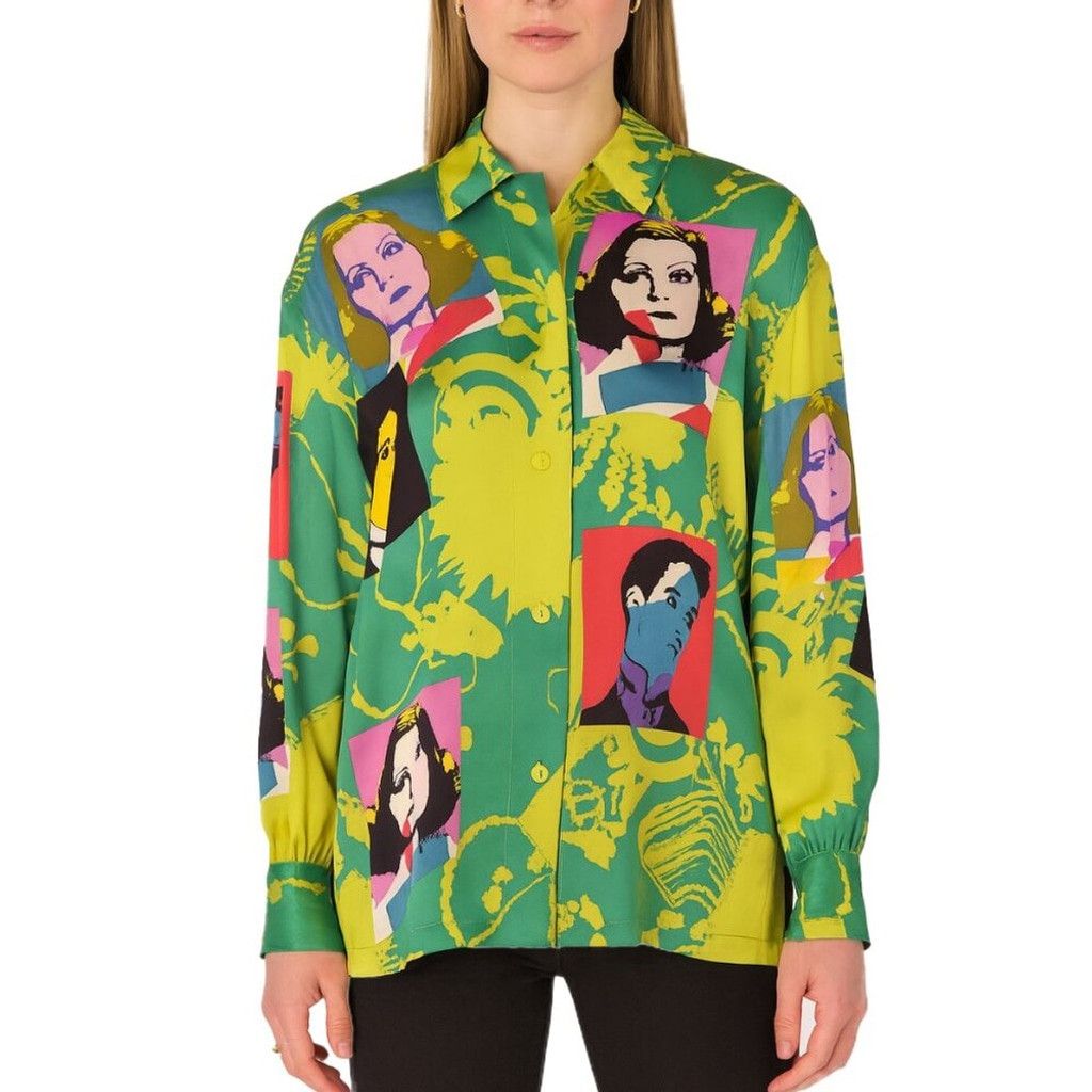 Escada ESCADA Margaretha Ley Pop Art Chaplin Garbo Multi Blouse 36 Size XS / US 0-2 / IT 36-38 - 1 Thumbnail