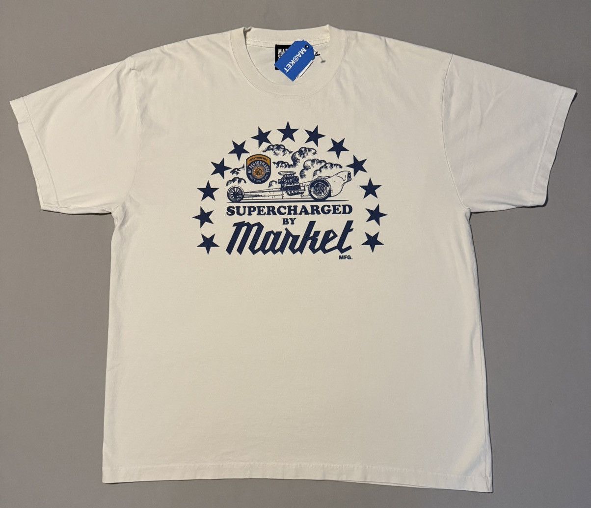 Market Chinatown Market Studios Supercharged Tee T-Shirt Unbleached Size US XL / EU 56 / 4 - 3 Thumbnail