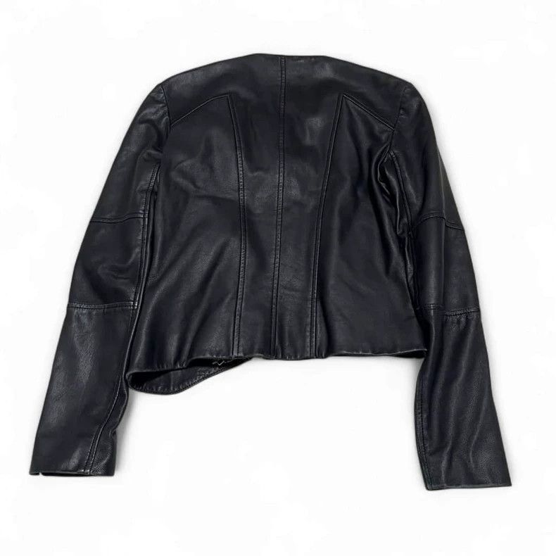 Helmut Lang HELMUT LANG Dark deconstructed leather jacket Size S / US 4 / IT 40 - 5 Thumbnail