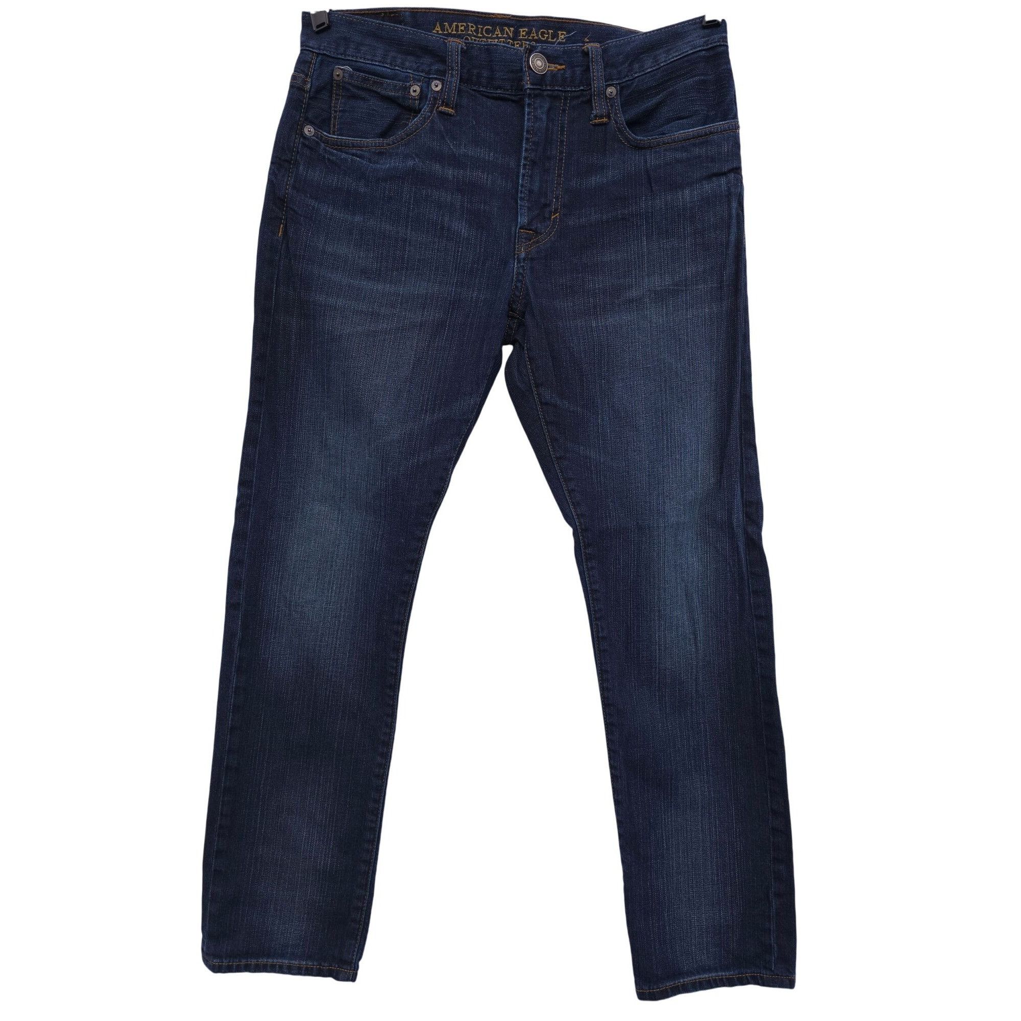 American Eagle Outfitters American Eagle Outfitters Slim Fit Mens Jeans 31/30 Dark Was Size US 31 - 1 Thumbnail