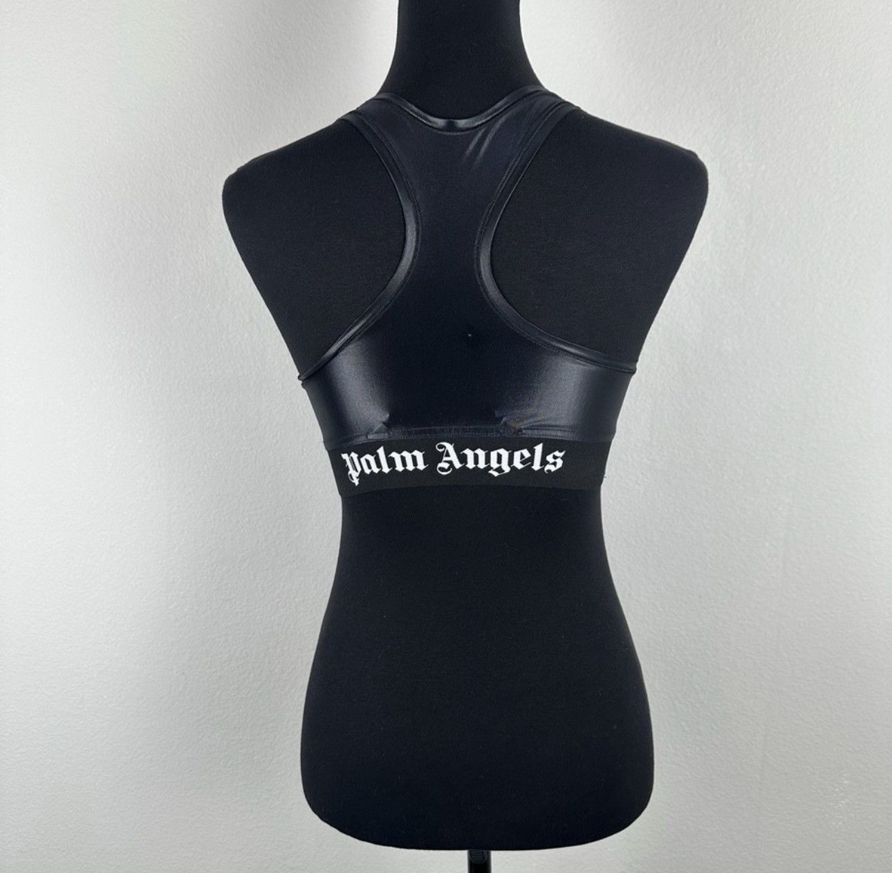 Palm Angels PALM ANGELS Sports Bra Medium Black Shine Racerback Unpadded Size M / US 6-8 / IT 42-44 - 4 Thumbnail