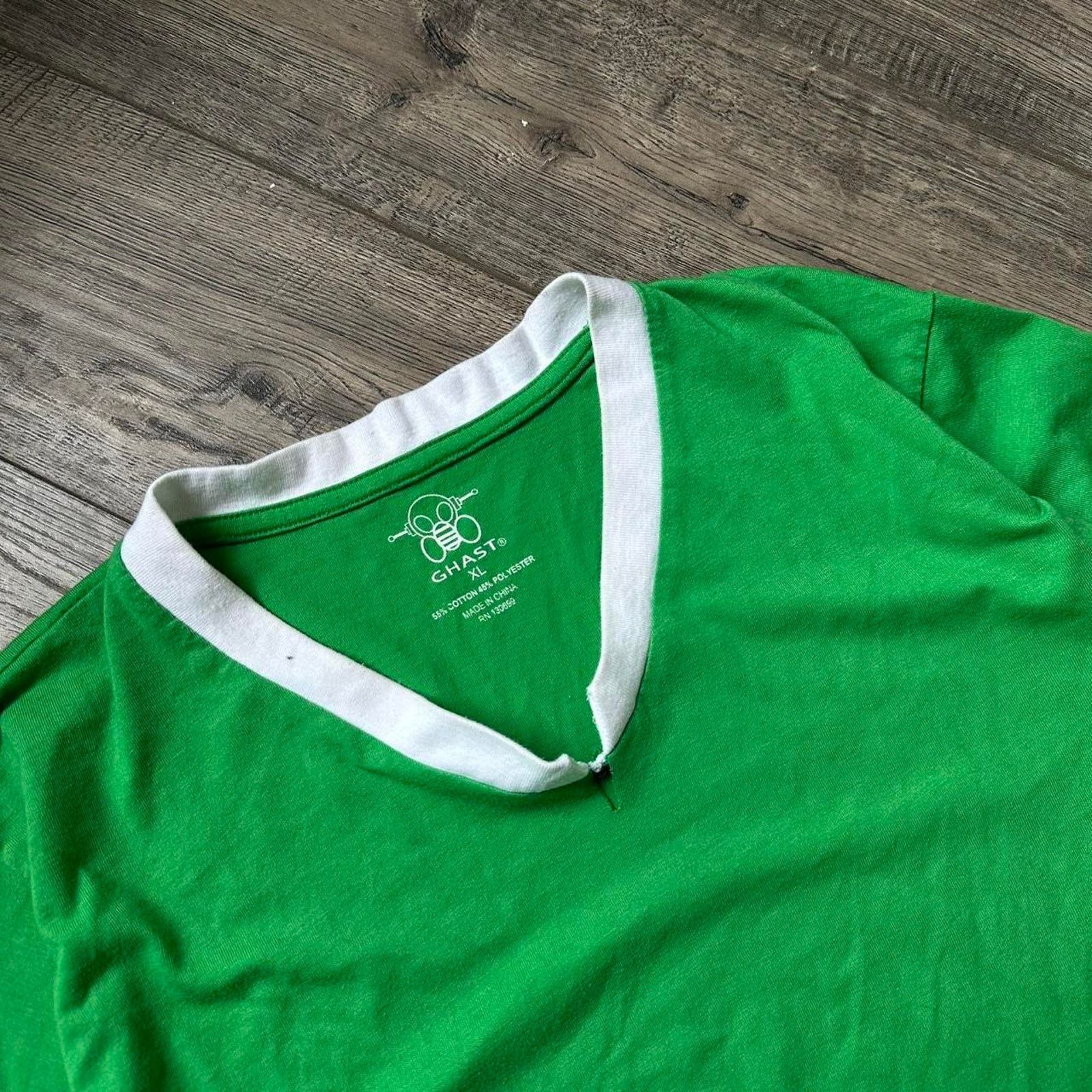 Vintage Vintage Y2K Ghast Chopped Blank basic Green Jersey Shirt Size US XL / EU 56 / 4 - 6 Thumbnail