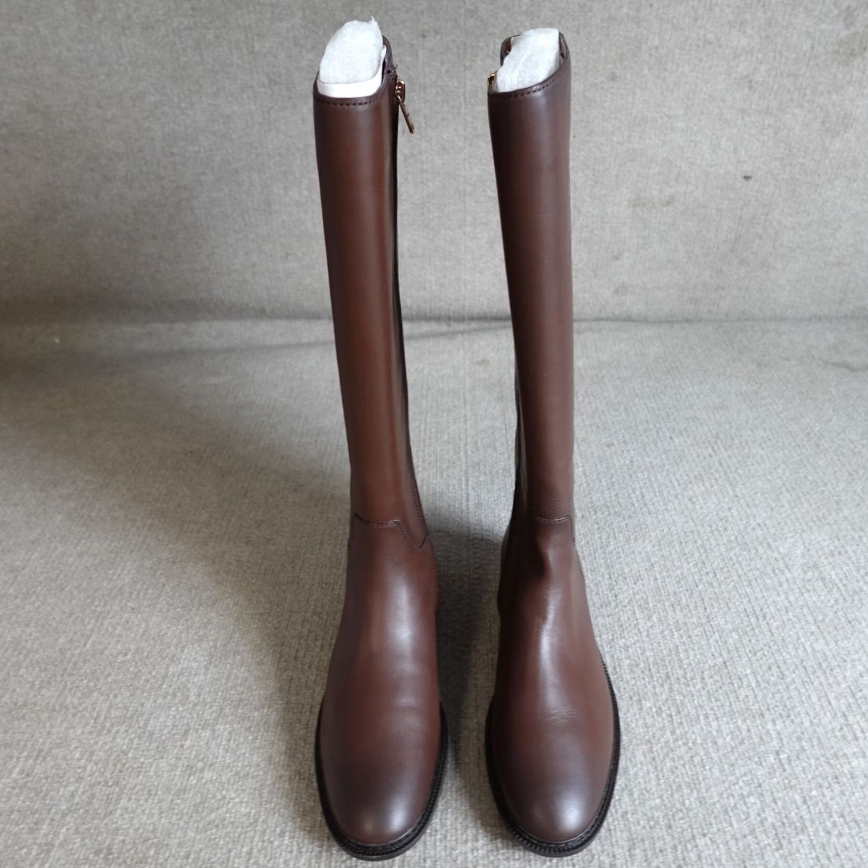 Coach VINTAGE Coach Boots Womens 10B Brown Side Zip Fynn NEW Womens Boots Riding Boot Leather Upper Leather Lining US 10 UK 8 Womens Mens Girls Size US 8 / IT 38 - 7 Thumbnail