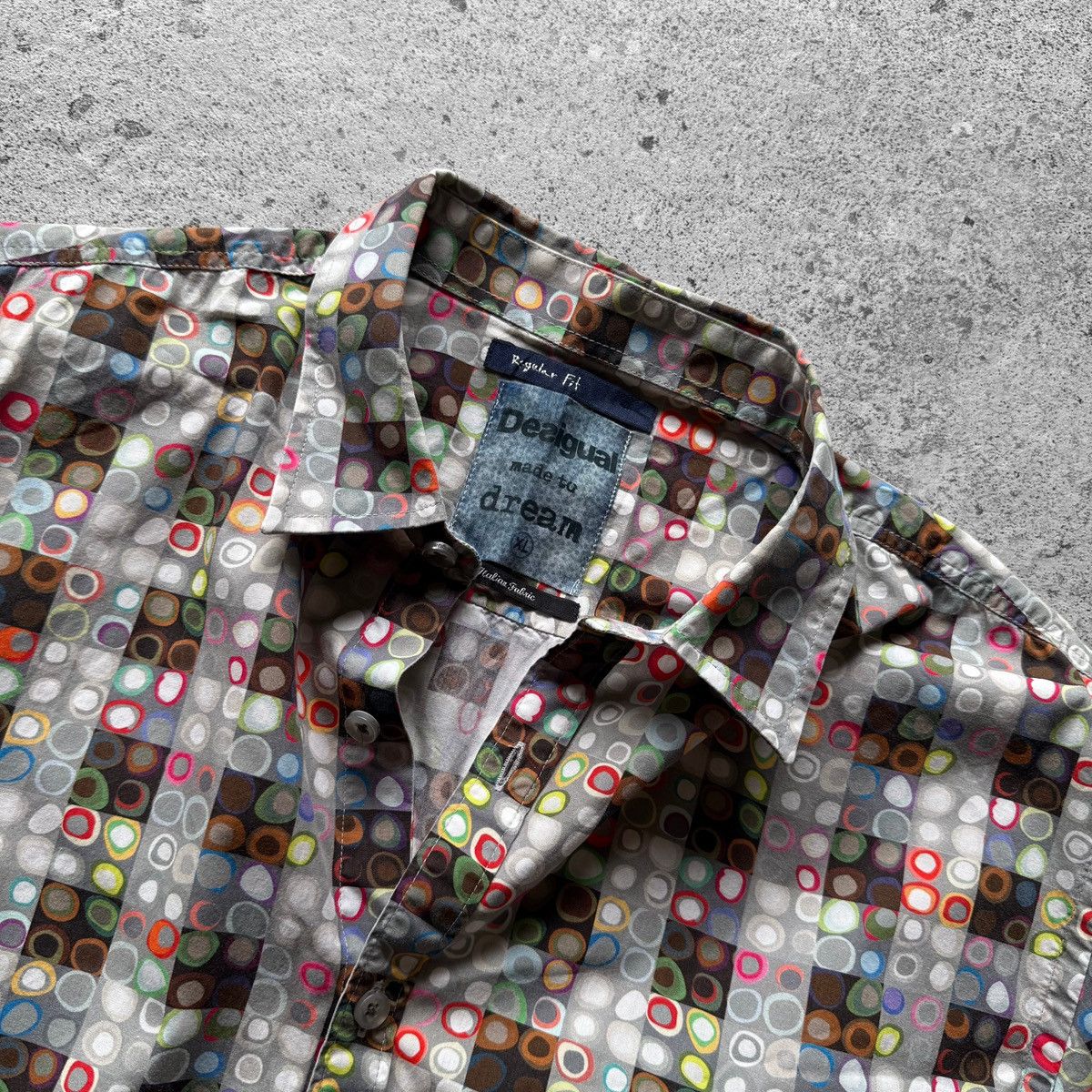 Desigual Desigual Multicolor Geometric Circle Print Long Sleeve Shirt Size US XL / EU 56 / 4 - 3 Thumbnail