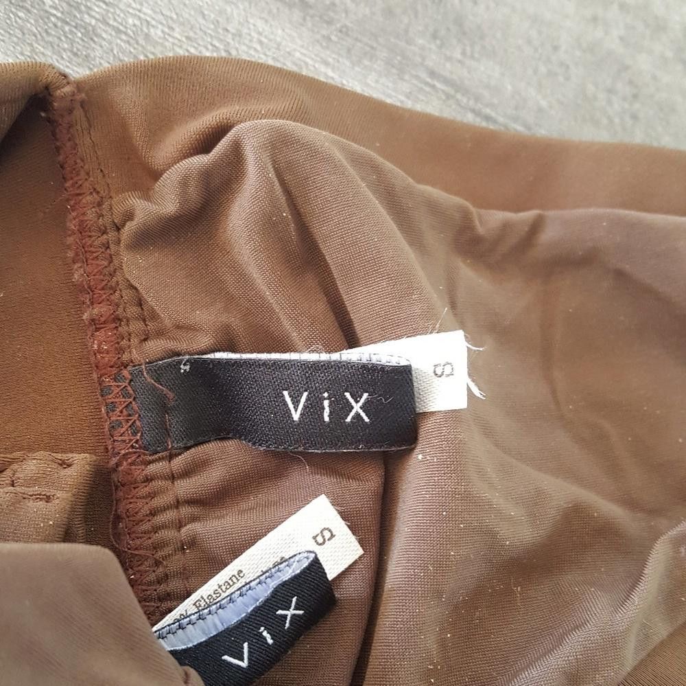 Designer Chocolate Fold Over Vix Bikini Set Size ONE SIZE - 3 Thumbnail