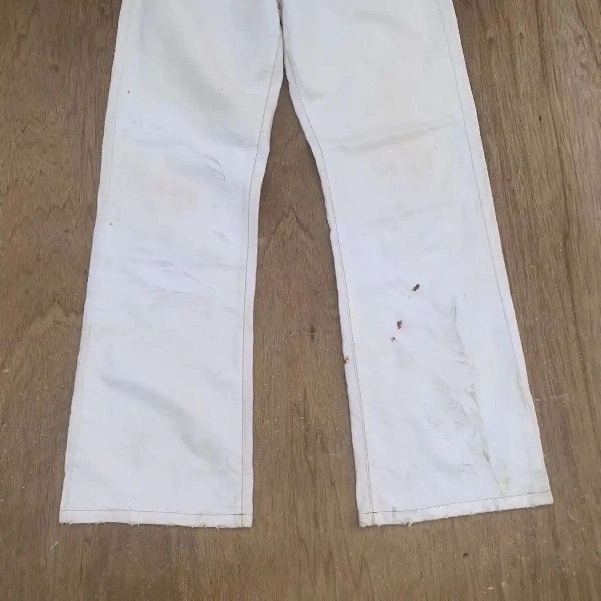 Vintage FLARES TROUSERS JEANS LOOSE FIT FADED PANTS MADE IN SPAIN Size US 31 - 3 Thumbnail