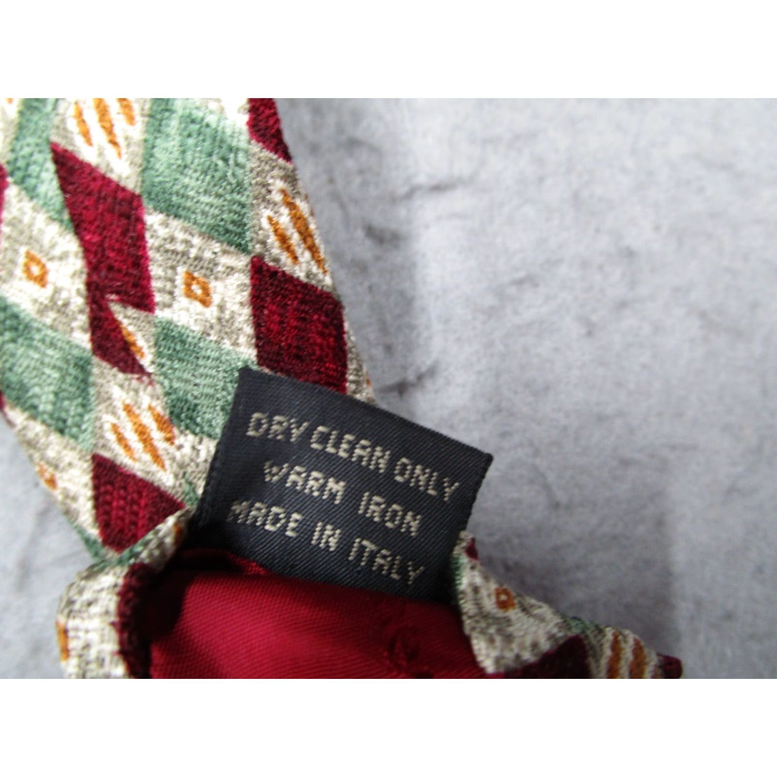 Ermenegildo Zegna Ermenegildo Zegna Tie Mens Red Silk Designer Diamond Holidays Made in Italy Size ONE SIZE - 5 Thumbnail
