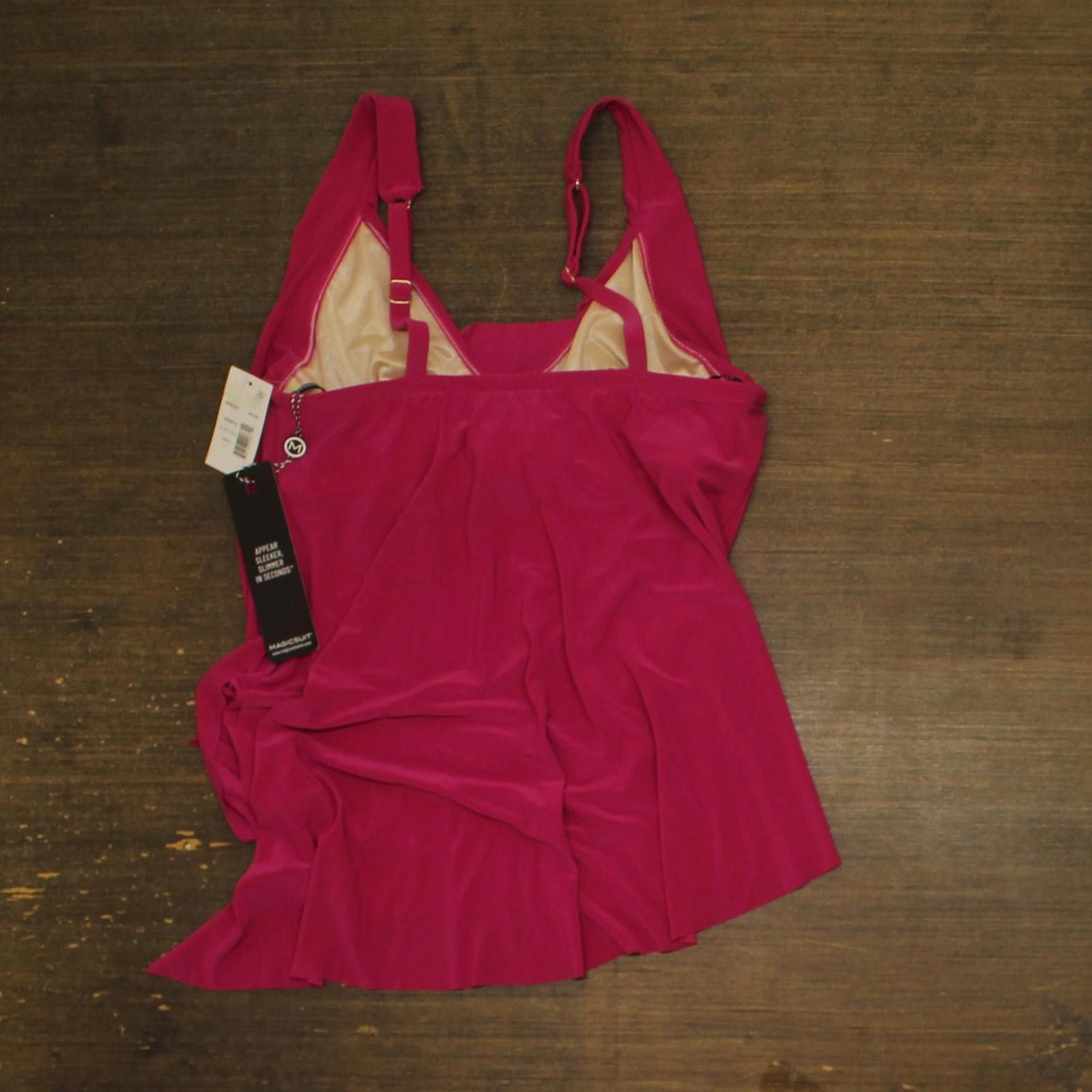 Other Nwt Magicsuit Neck Underwire Tankini Top Bikini Ruby Pink 8 Size ONE SIZE - 2 Thumbnail