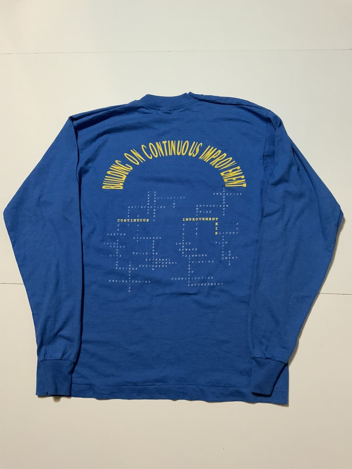 Vintage L1994 Building Continuous Improvement Single Stitch T-Shirt Size US S / EU 44-46 / 1 - 1 Thumbnail