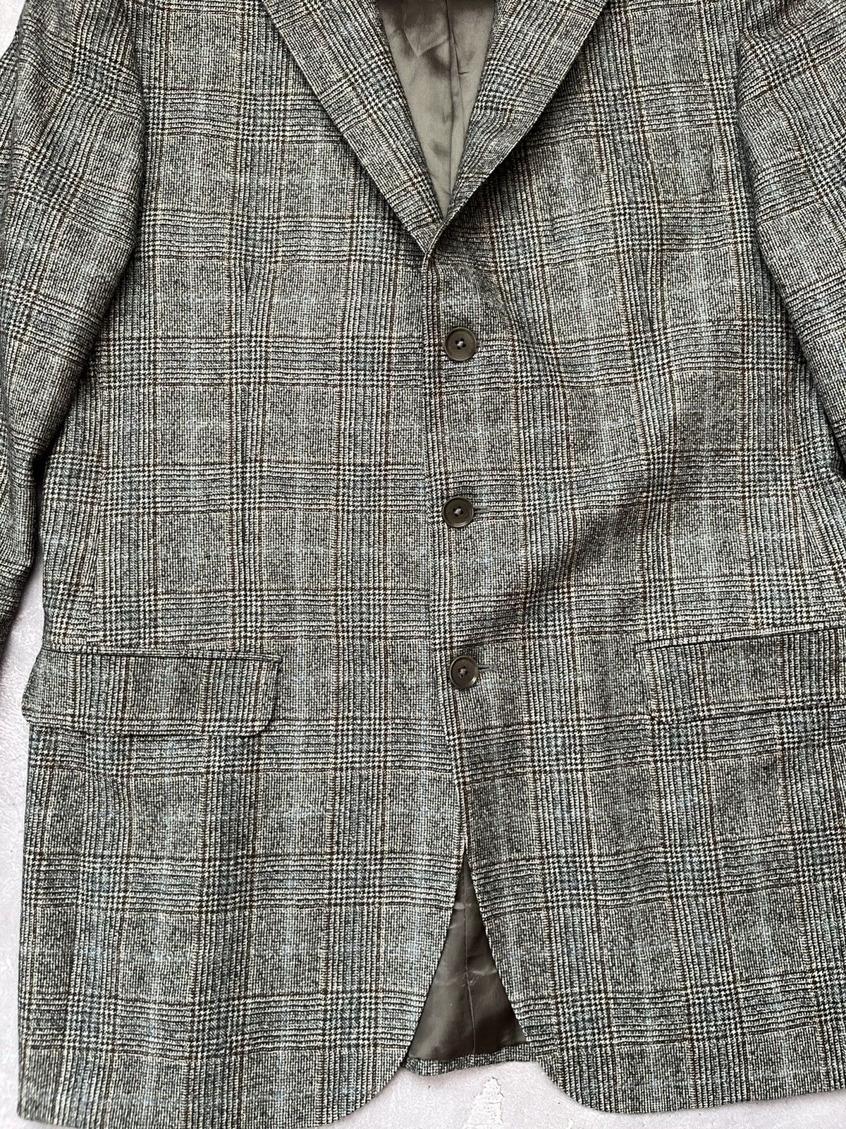 Boggi Boggi Milano x Fratelli Tallia Napoli Checkered Wool Blazer Size 50R - 4 Thumbnail