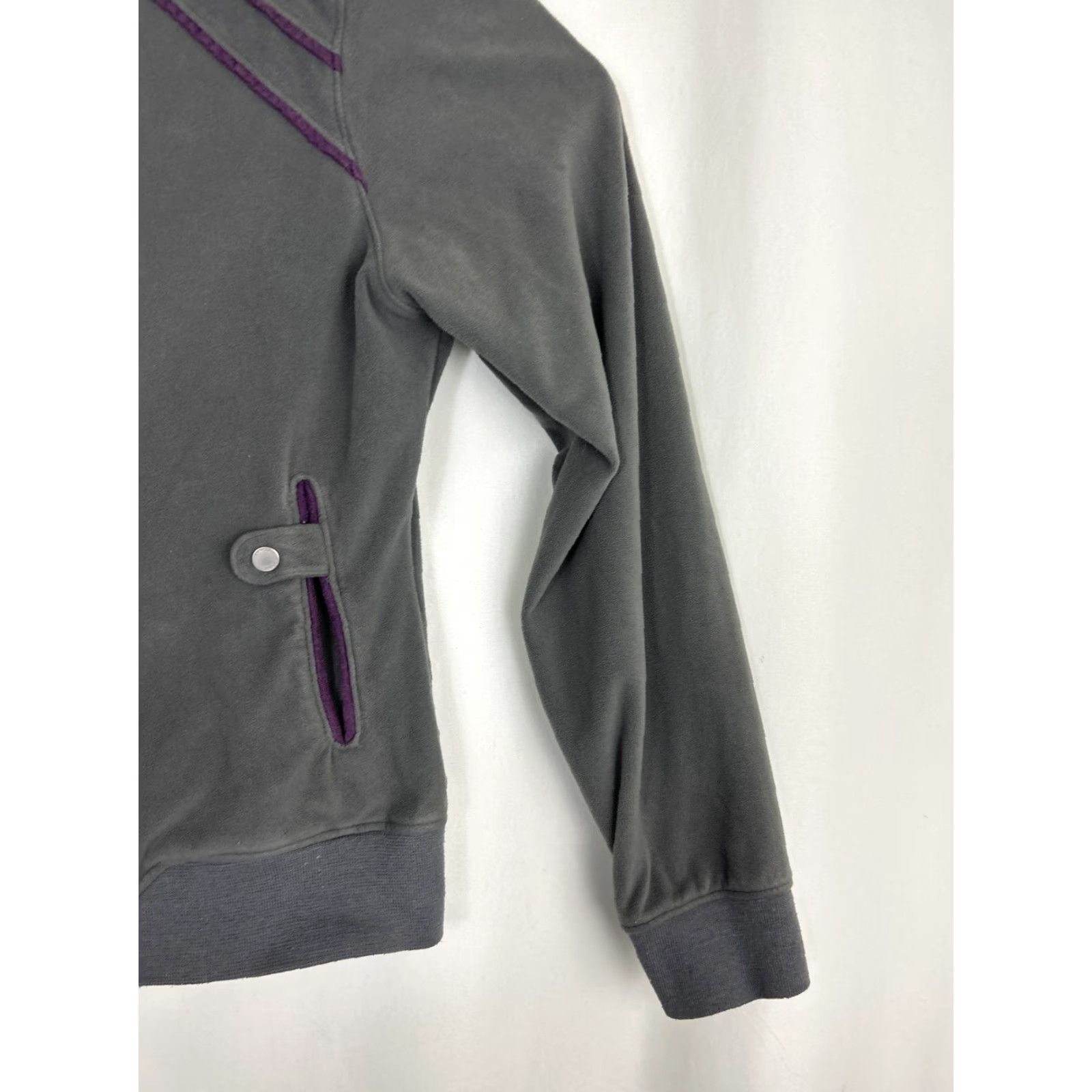 Merrell Merrell Womens Medium Gray Purple Fleece Full Zip Up Jacket Size M / US 6-8 / IT 42-44 - 4 Thumbnail
