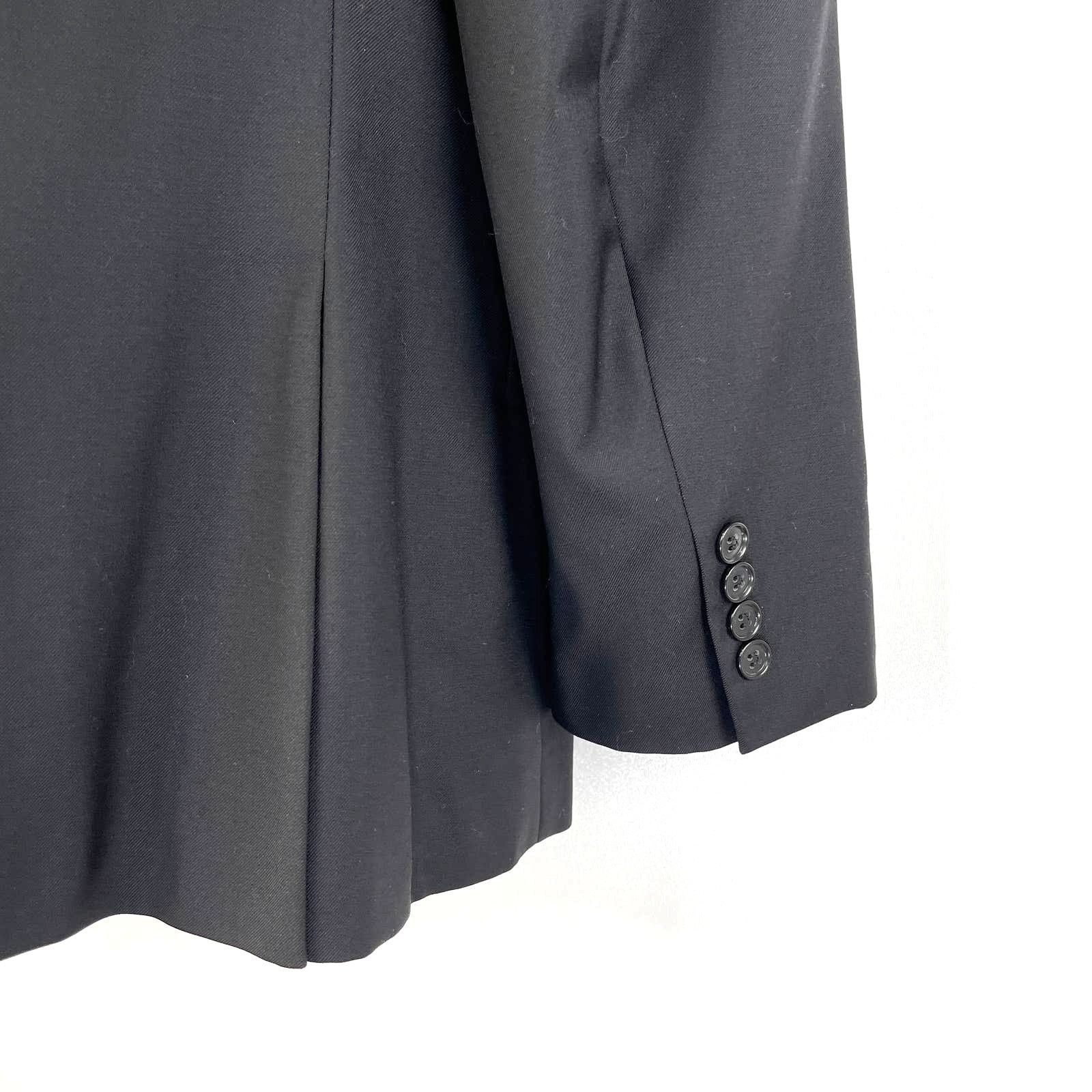 Michael Kors Michael Kors Blazer Wool Notched Collar Black Formal Office Size 40S - 6 Thumbnail