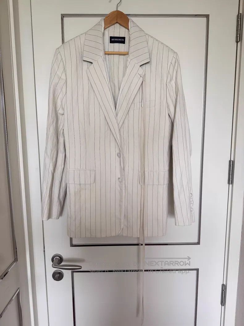 Ann Demeulemeester Ann Demeulemeester Beige striped suit Size 54R - 1 Thumbnail