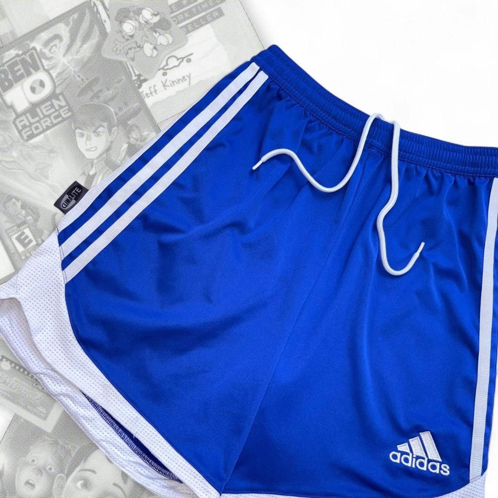 Adidas Vintage Y2K Blue & White/ Clima-Cool Adidas Athletic Shorts Size 34" / US 12 / IT 48 - 1 Thumbnail