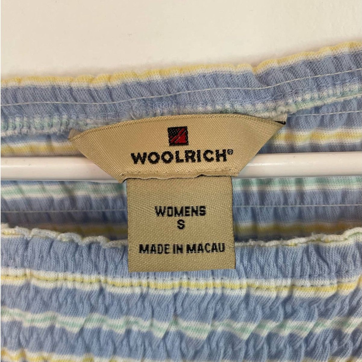 Woolrich Woolen Mills Woolrich Striped Tee S Oversized Lettuce Hem Crepe Plisse Size S / US 4 / IT 40 - 4 Thumbnail