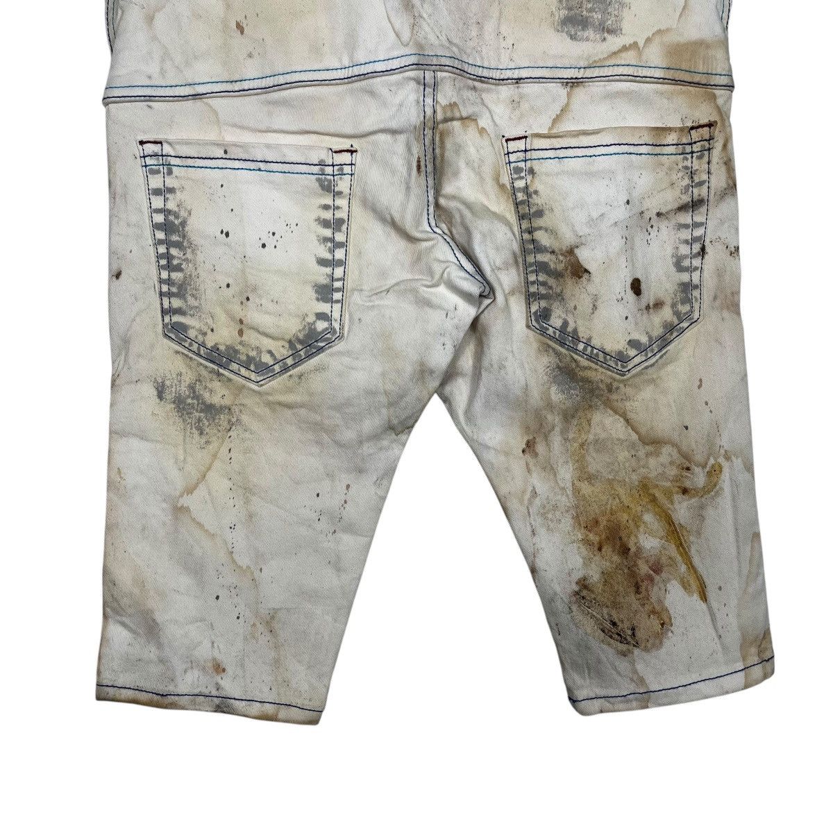 Seditionaries Vintage ILDE Distressed Motive Short Denim Jeans Size 28" / US 6 / IT 42 - 10 Thumbnail