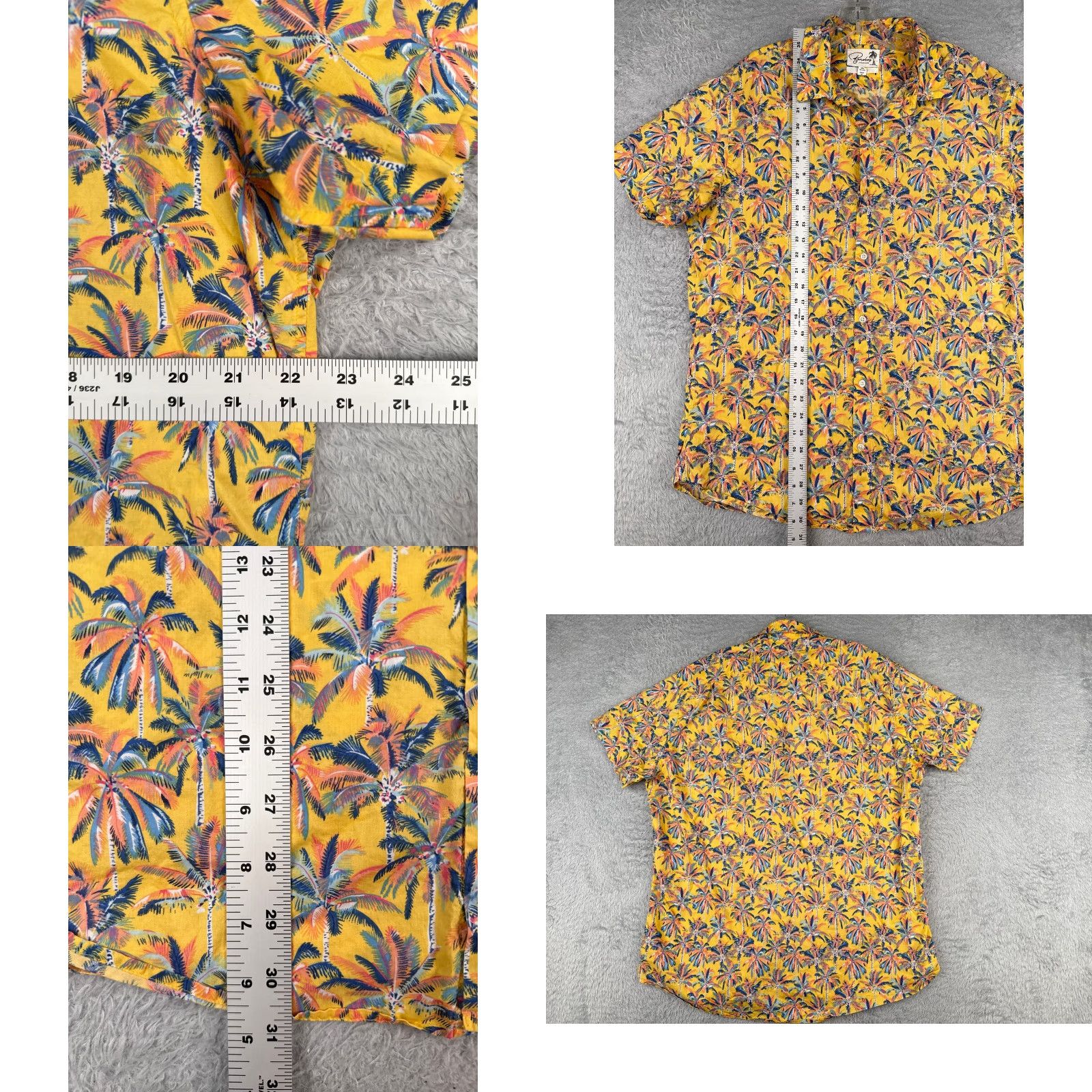 Vintage Goodfellow & Co Hawaiian Shirt Men XL Yellow Floral Slim Fit Cotton Blend Short Sleeve Button-Up Size US XL / EU 56 / 4 - 8 Thumbnail