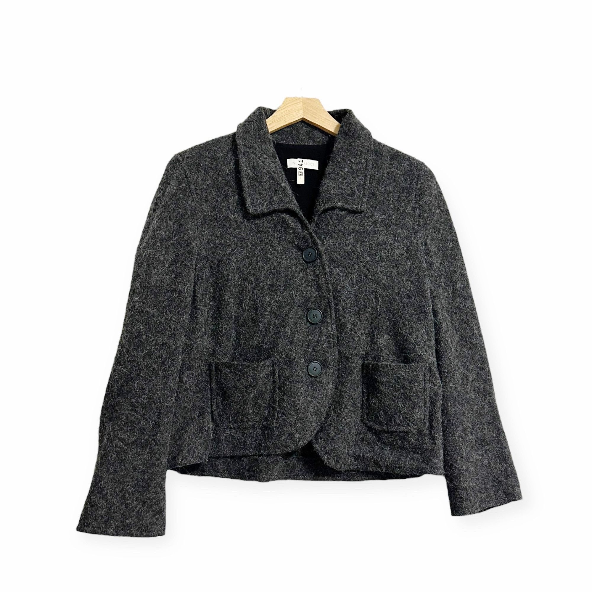 Nina Ricci Vintage Nina Ricci Gray Wool Blend Jacket, Size 42 FR Size M / US 6-8 / IT 42-44 - 1 Thumbnail