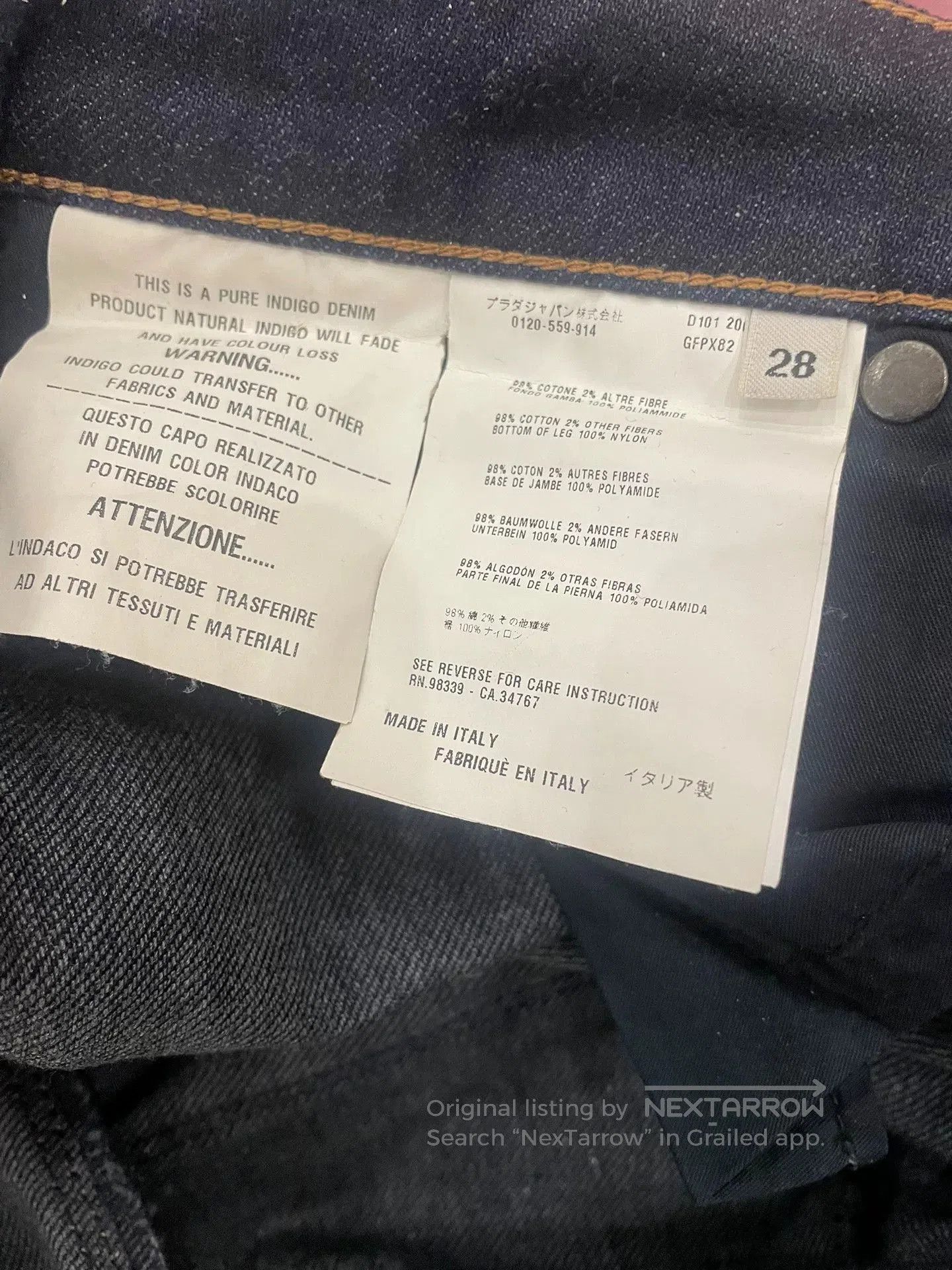 Prada Prada Black Label Rolled Hem Jeans. Size 28" / US 6 / IT 42 - 6 Thumbnail