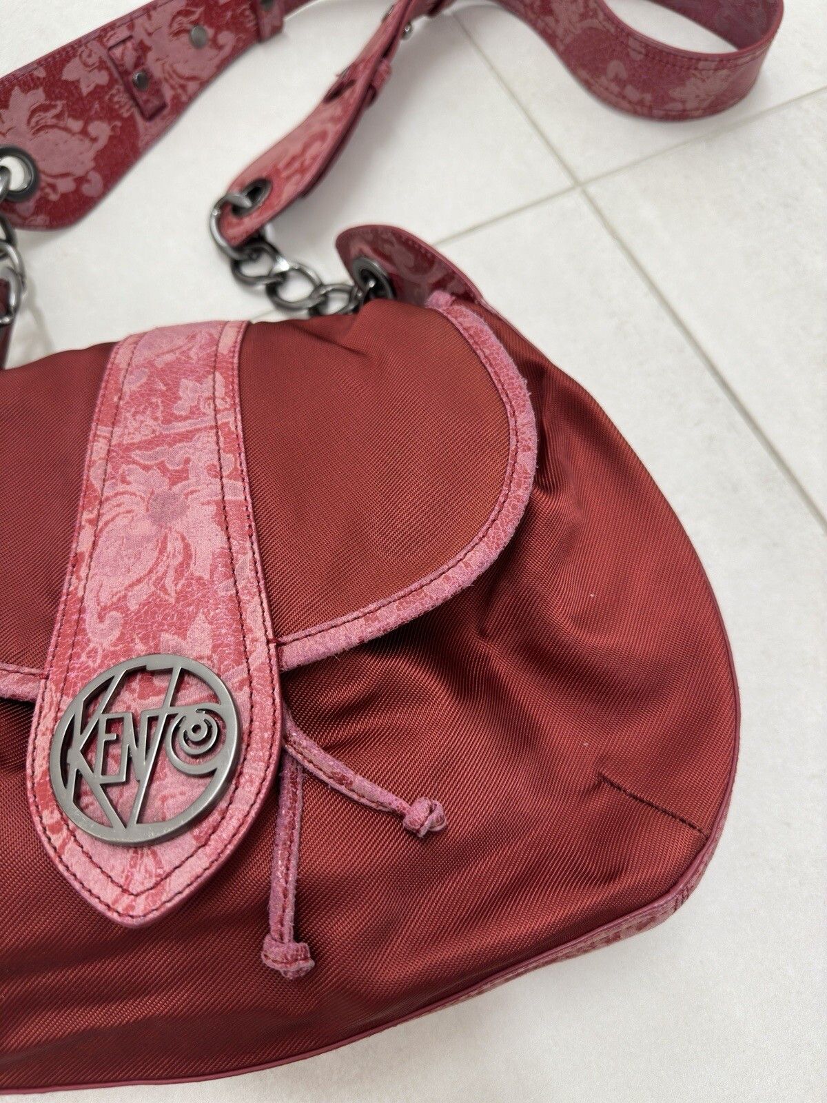 Kenzo DDP Rare Kenzo Vintahe Messenger Red Nylon Crossbody Bag Size ONE SIZE - 3 Thumbnail
