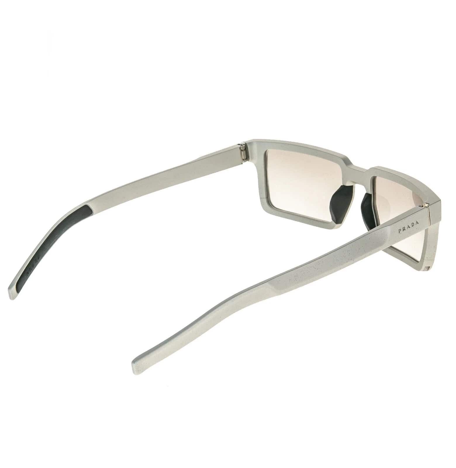 Prada PRADA 50S TECHNIQUE Rectangle Silver Sunglasses PR50SS Size ONE SIZE - 4 Thumbnail