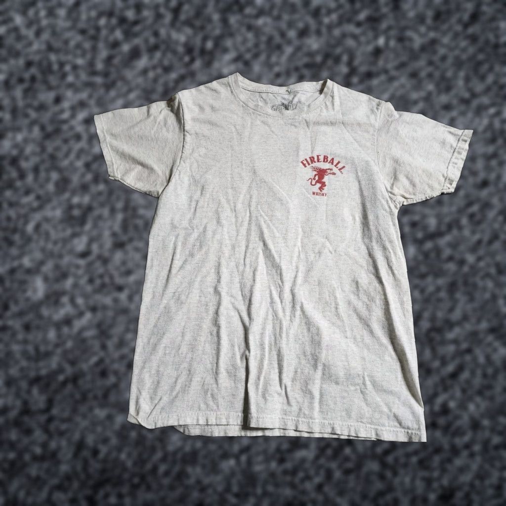 Doublet Fireball Adult M T-Shirt Double-Sided Short Sleeve Crew Neck Gray Cotton Distressed Vintage No Size US M / EU 48-50 / 2 - 1 Thumbnail