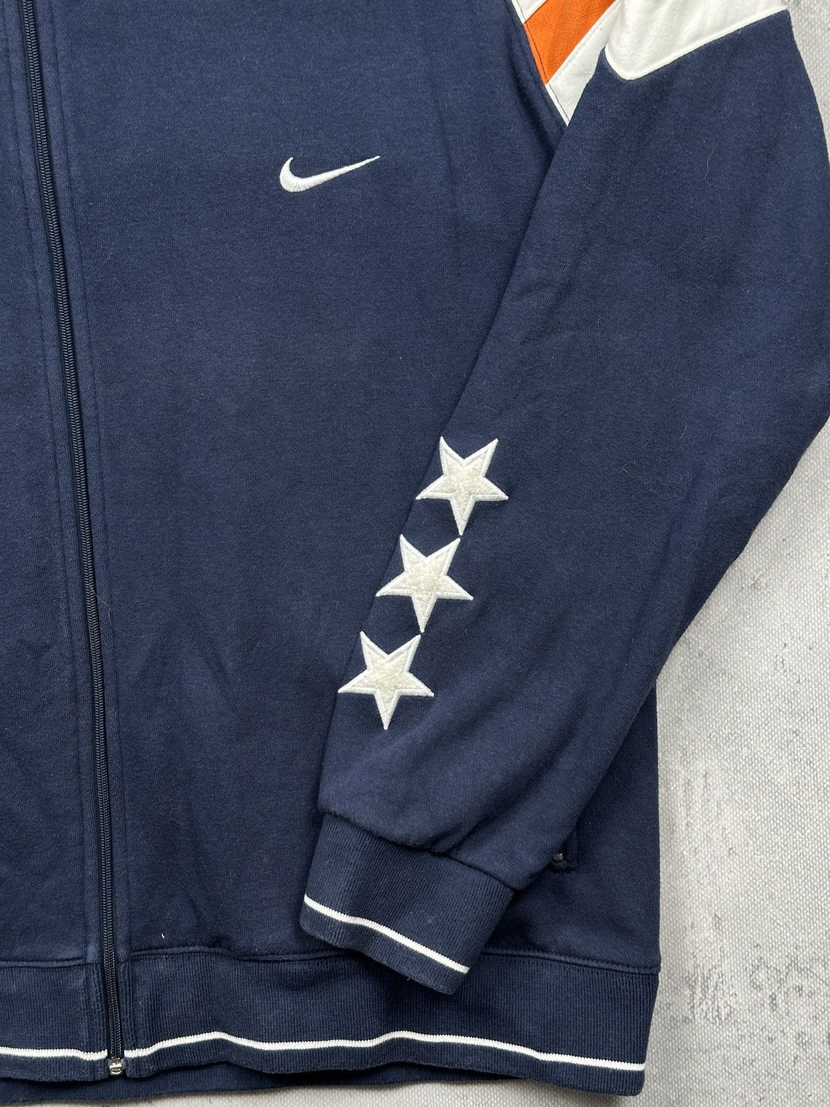 Nike Vintage Nike C72 Navy Track Jacket Star Sleeve Detailing 90s Size US XL / EU 56 / 4 - 6 Thumbnail