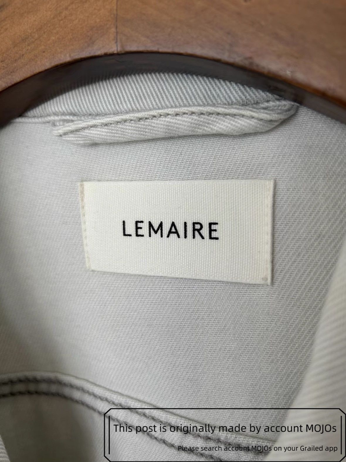 Lemaire Sz M Lemaire Boxy Light Gray Denim Jacket mojos2101 Size US M / EU 48-50 / 2 - 5 Thumbnail
