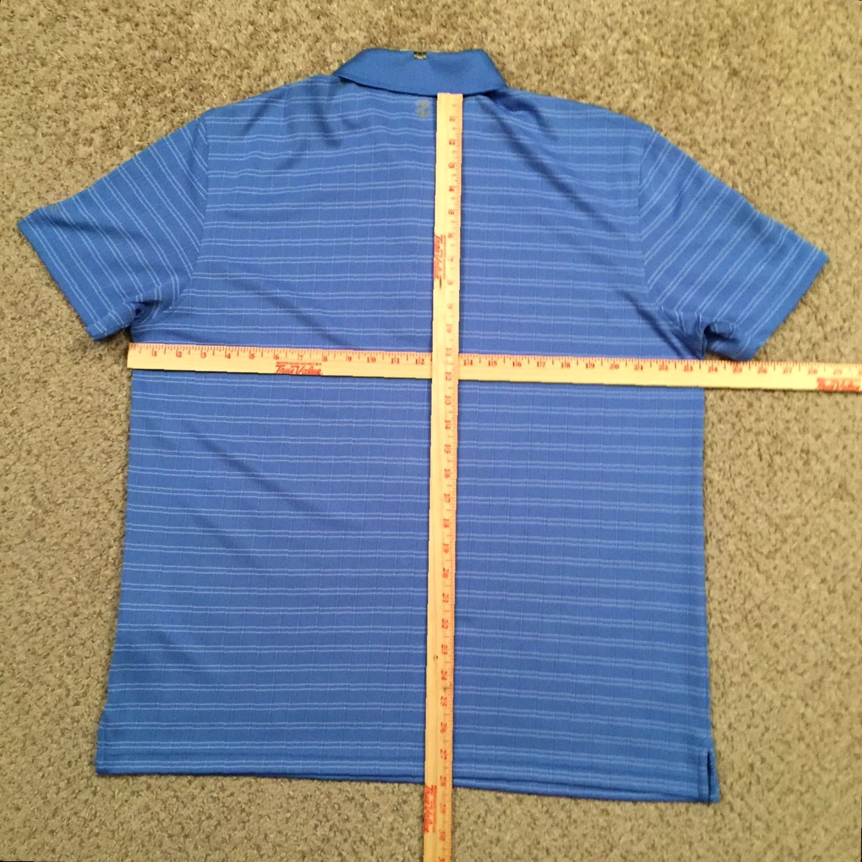 Izod Izod Golf Polo Shirt Mens Large Blue Striped Short Sleeve Shirt Size US L / EU 52-54 / 3 - 6 Thumbnail