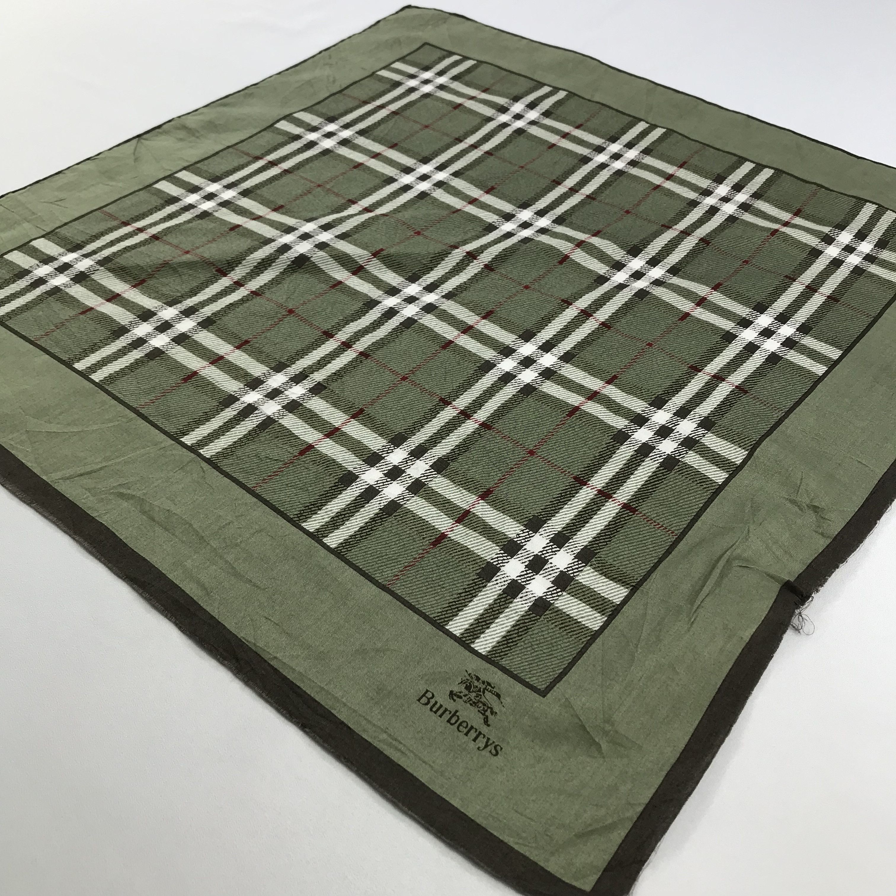 Burberry × Vintage Burberry Bandana / Handkerchief / Neckerchief - S2672 Size ONE SIZE - 2 Thumbnail