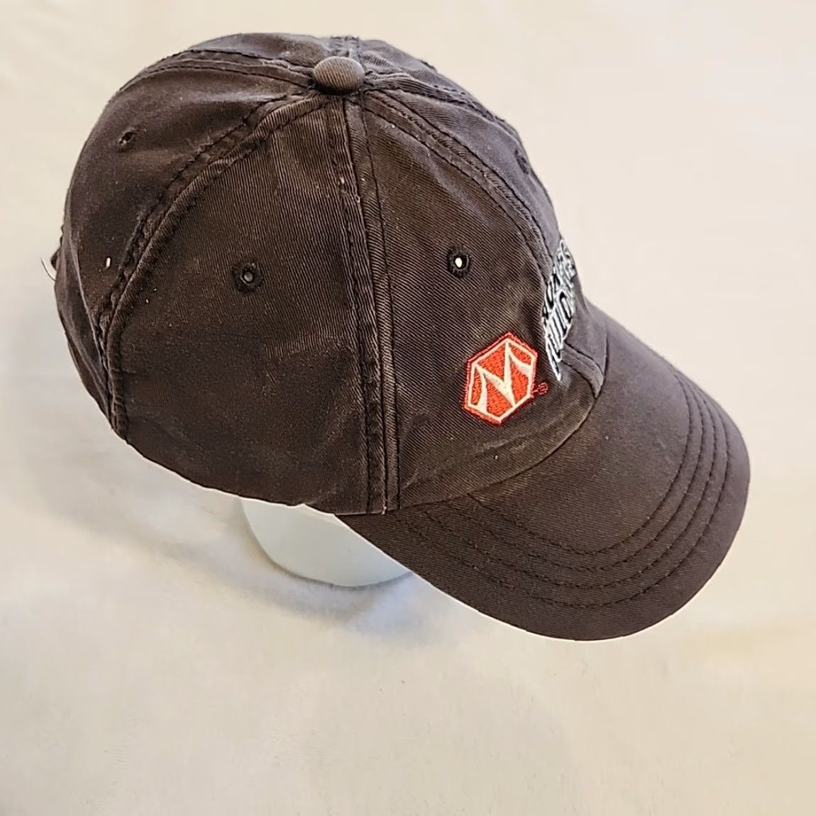 Vintage MORTON BUILDINGS Hat Gray Strap Back Cap Barn Construction Machine Shed Farm Adjustable Cotton Baseball Cap Men Size ONE SIZE - 6 Thumbnail