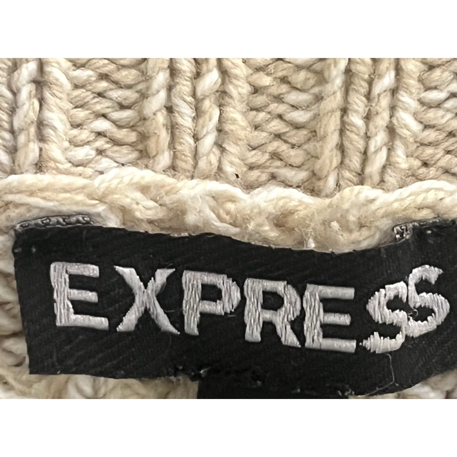 Express Express Womens Cardigan Open Front XSmall Tan Beige Knit Pocket Pockets Ivory Cotton Lightweight All Seasons Sweater Woman size XS Size XS / US 0-2 / IT 36-38 - 6 Thumbnail