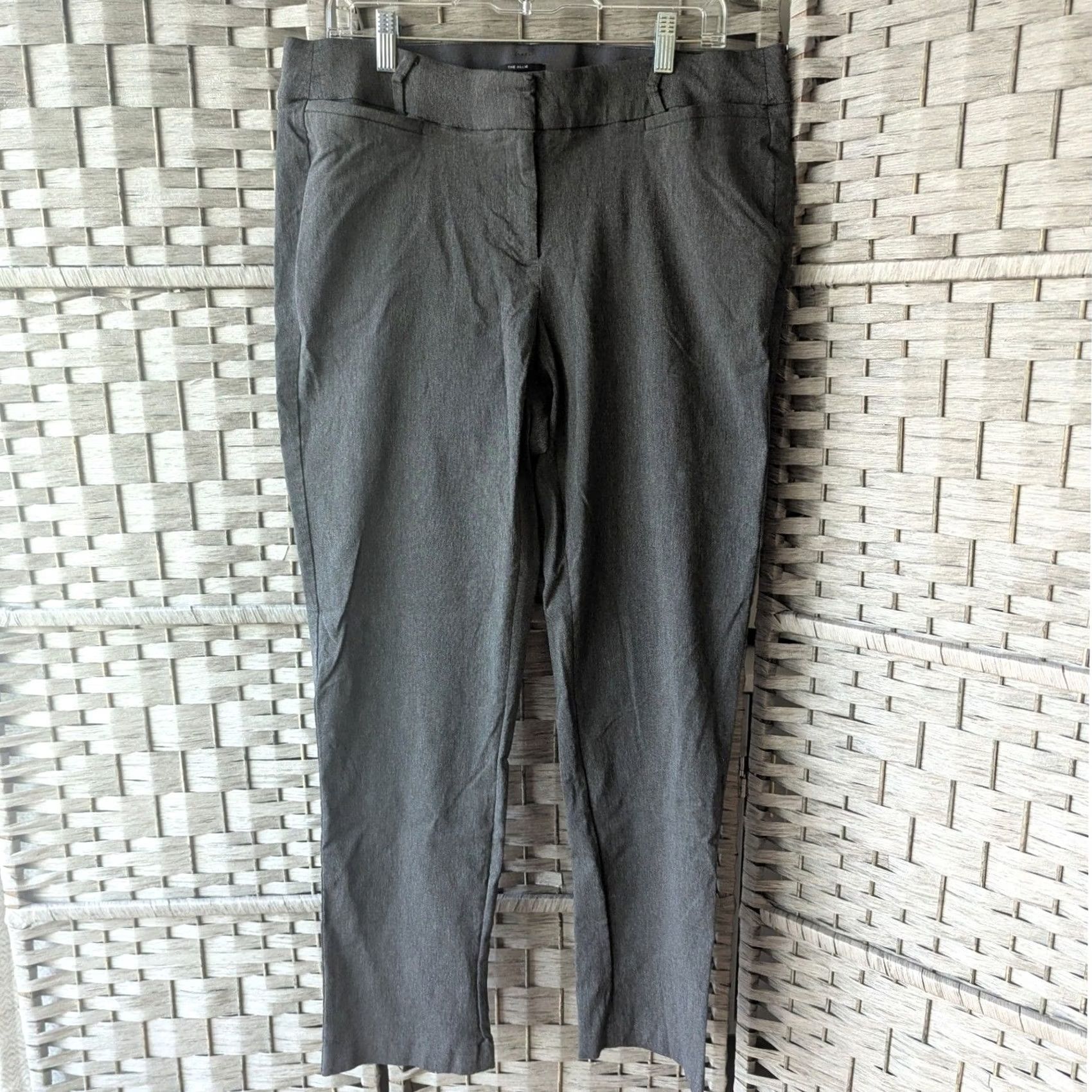 Vintage Lane Bryant The Allie Pants Womens 18W Gray Slim Leg Ankle Trousers Officework Dress Pants Slim Fit Pockets Zipper Button Straight Leg Size 40" / US 18 - 2 Thumbnail