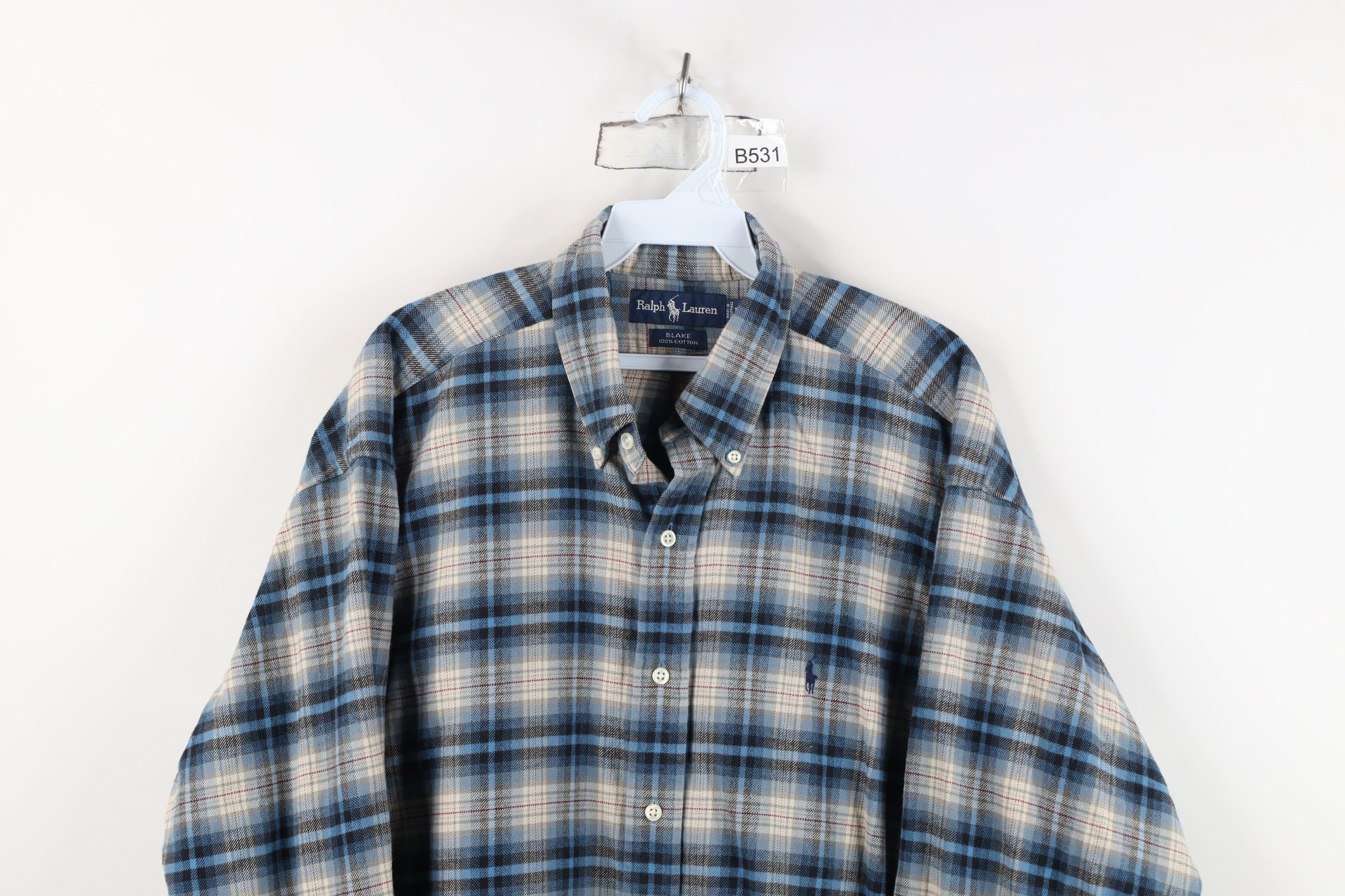 Polo Ralph Lauren Vintage 90s Ralph Lauren Flannel Button Down Shirt Size US L / EU 52-54 / 3 - 2 Thumbnail