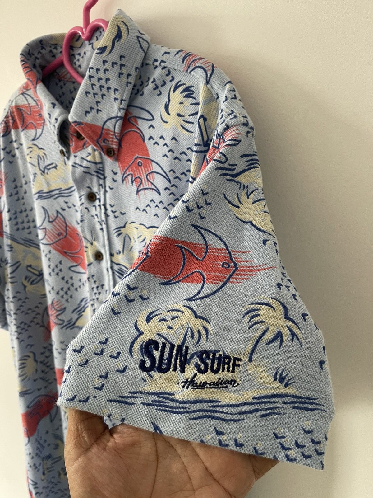 Sun Surf Rare Vintage SUN SURF Toyo Enterprise All Over Print Polo Size US L / EU 52-54 / 3 - 2 Thumbnail