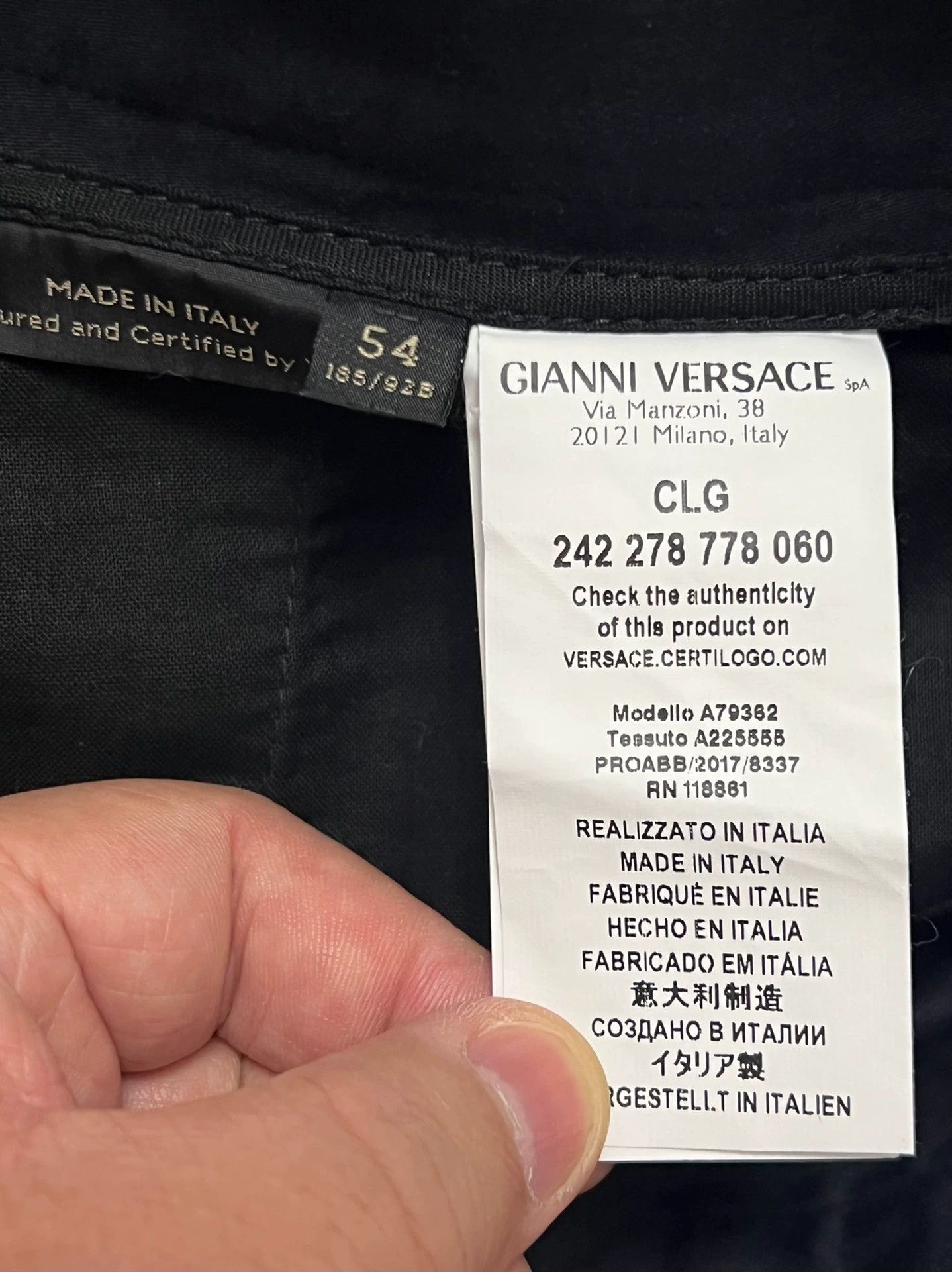 Versace Versace Men's Black Cargo Pants 54 Size US 38 / EU 54 - 5 Thumbnail