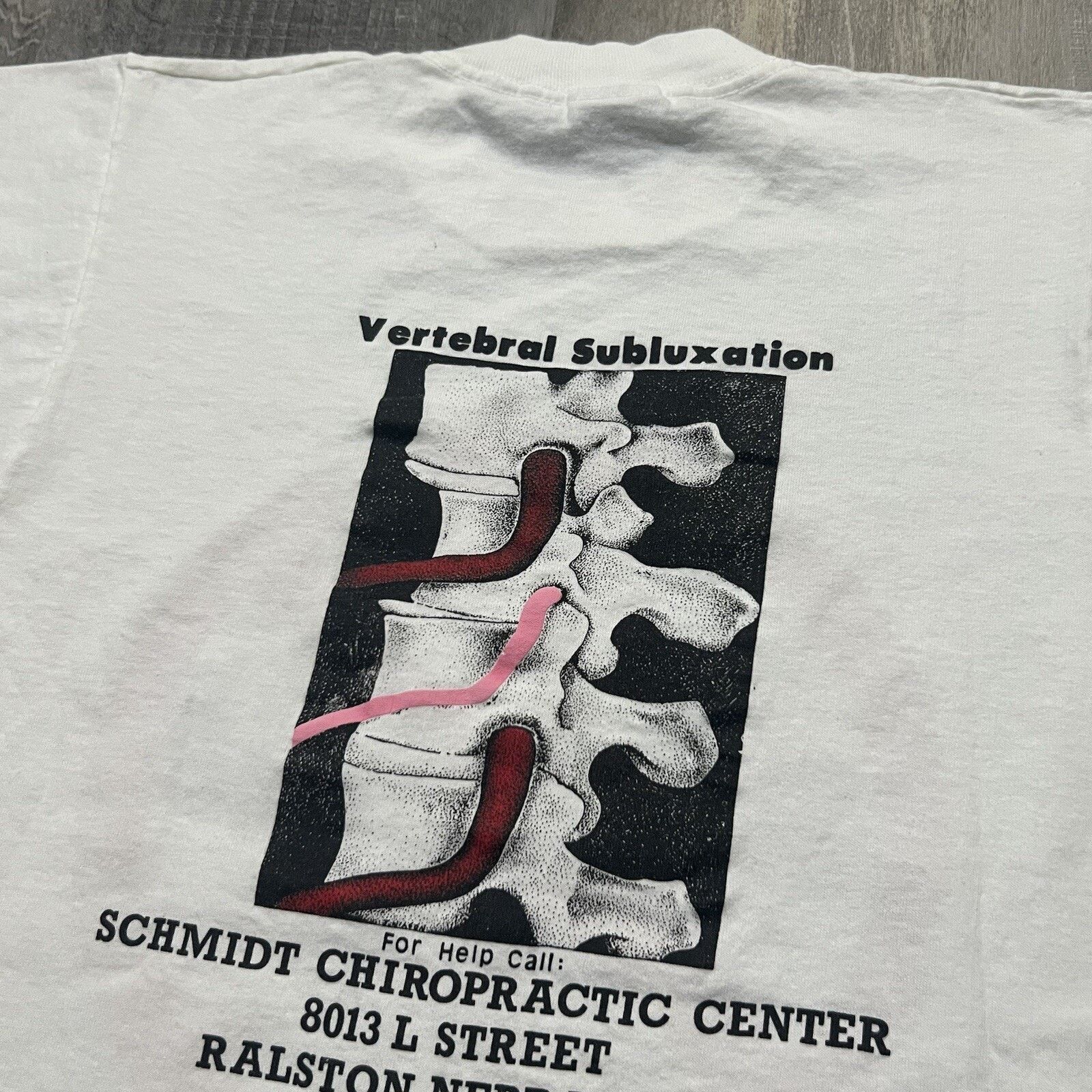 Fruit Of The Loom VTG STOP SUBLUXATION 90s Medical Dislocation Skeletal Shirt Size US S / EU 44-46 / 1 - 4 Thumbnail