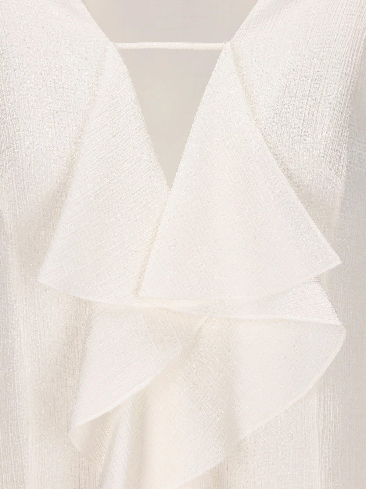 Givenchy o1w1db10325 Ruffles Blouse in White Size XS / US 0-2 / IT 36-38 - 3 Thumbnail